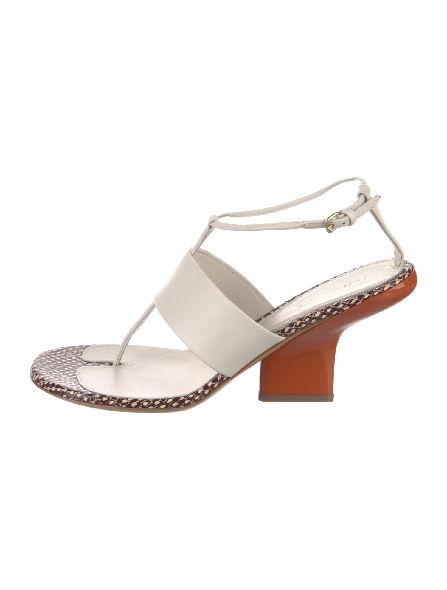 Dries Van Noten Leather T-Strap Sandals