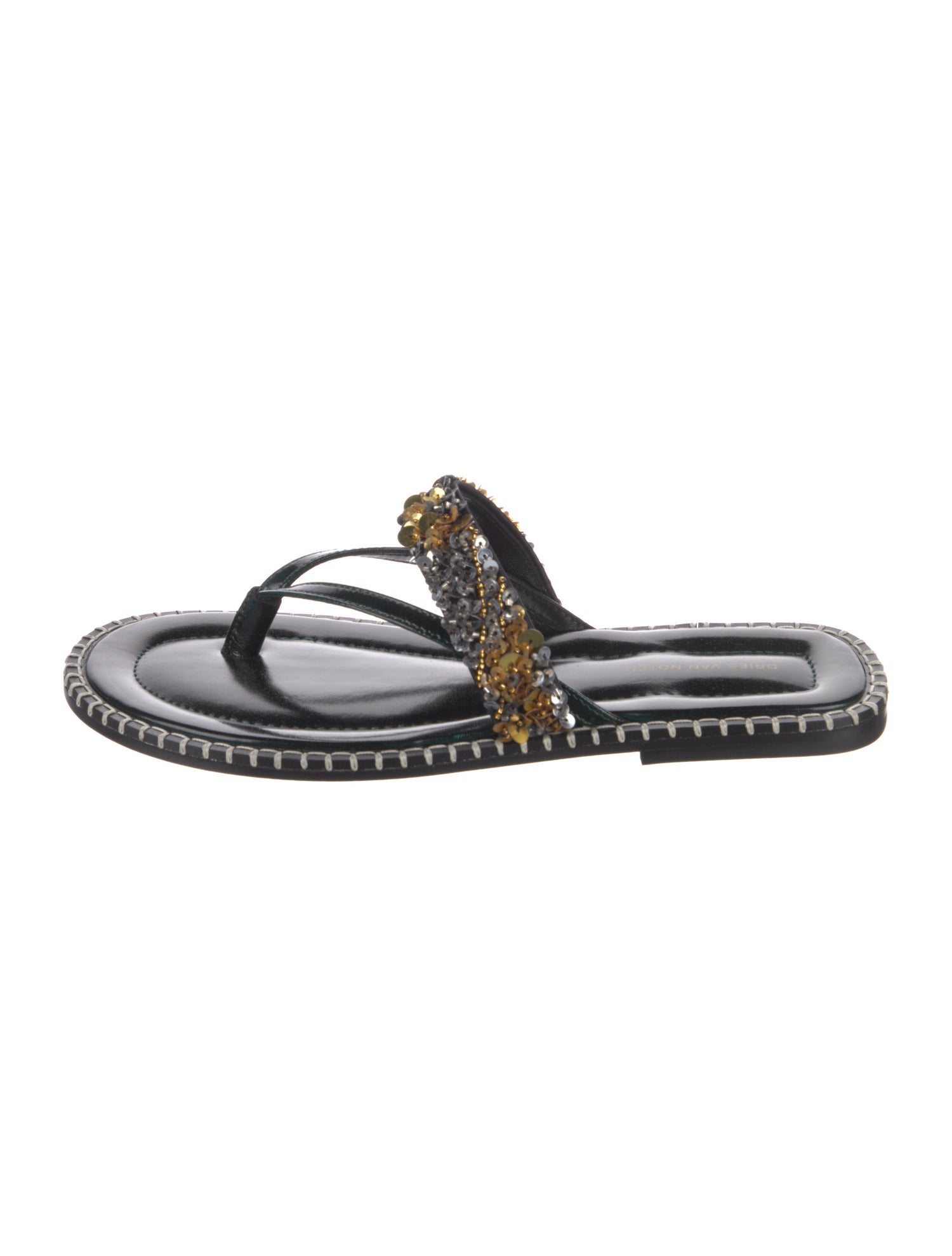 Dries Van Noten Leather Slides