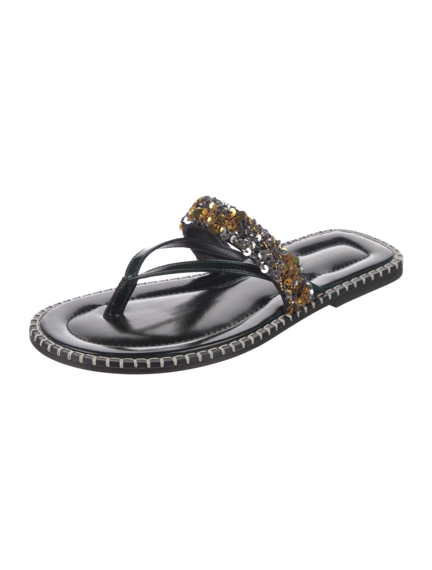 Dries Van Noten Leather Slides