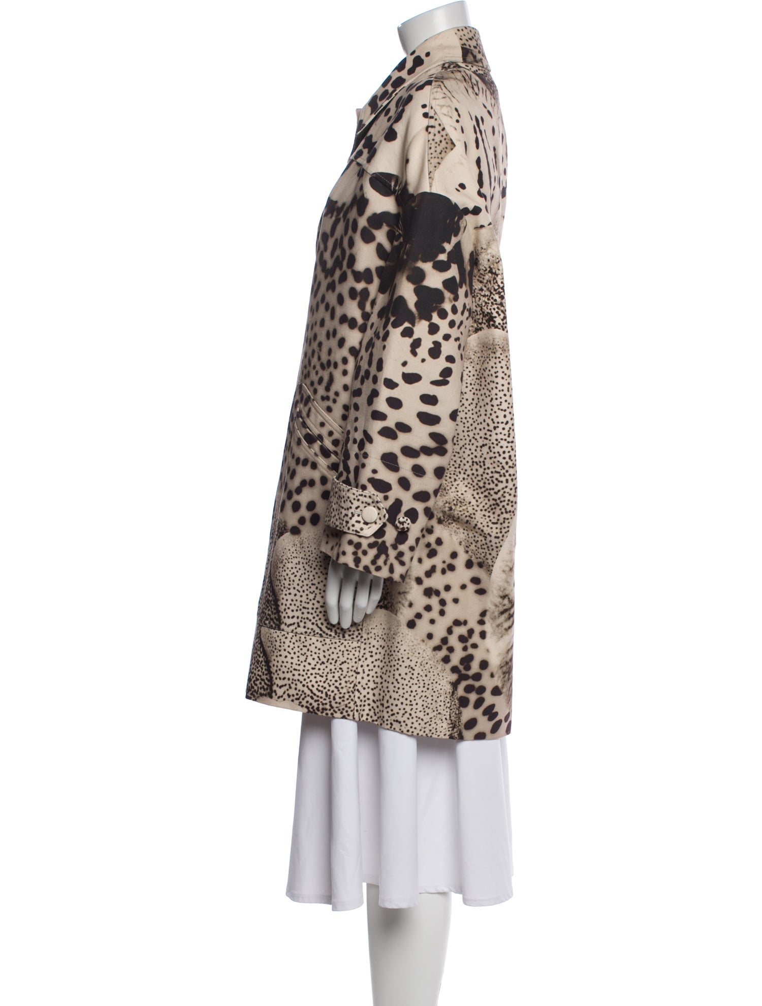 Dries Van Noten Animal Print Trench Coat