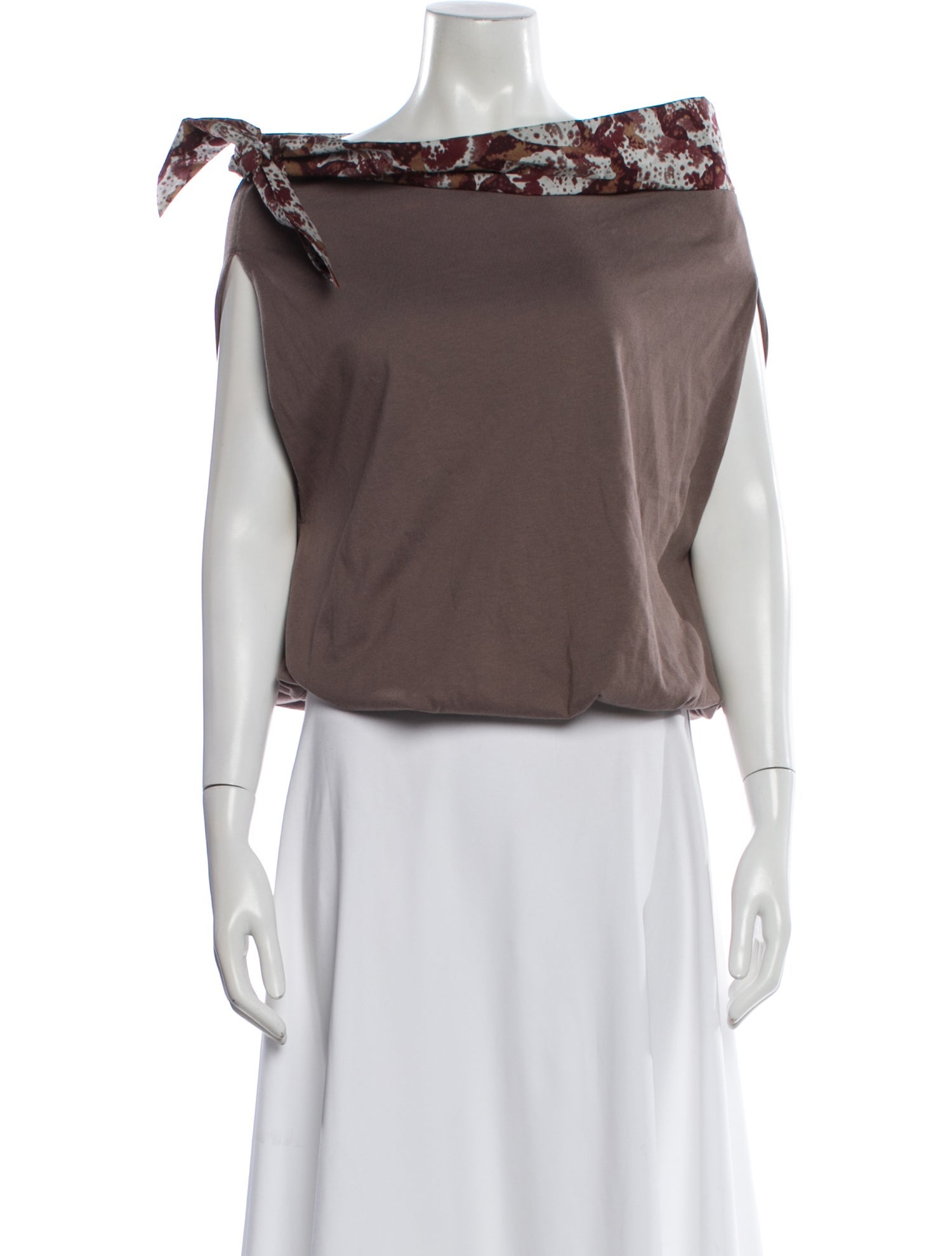 Dries Van Noten Patterned Off-The-Shoulder Top