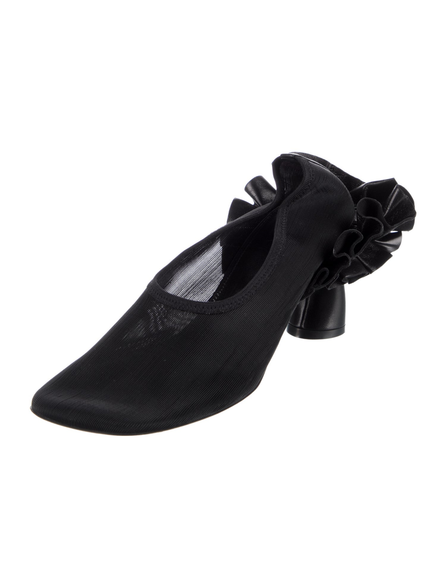 Dries Van Noten Mesh Ruffle Embellishment Pumps