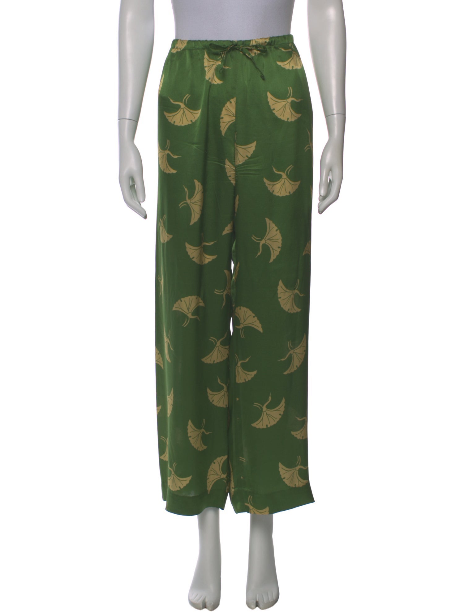 Dries Van Noten Silk Wide Leg Pants