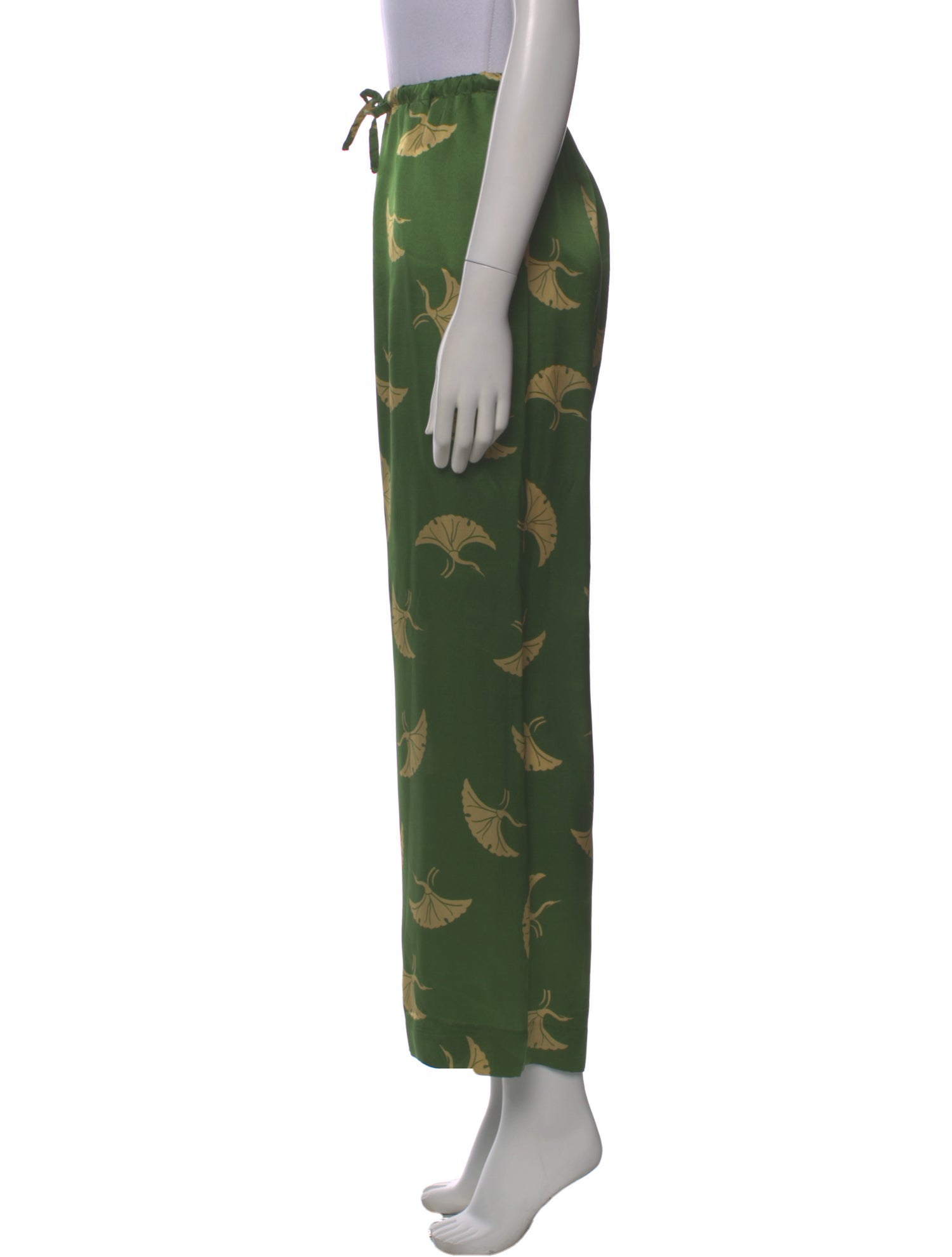 Dries Van Noten Silk Wide Leg Pants