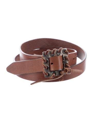 Pre-owned Dries Van Noten Leather Belt In Brown
