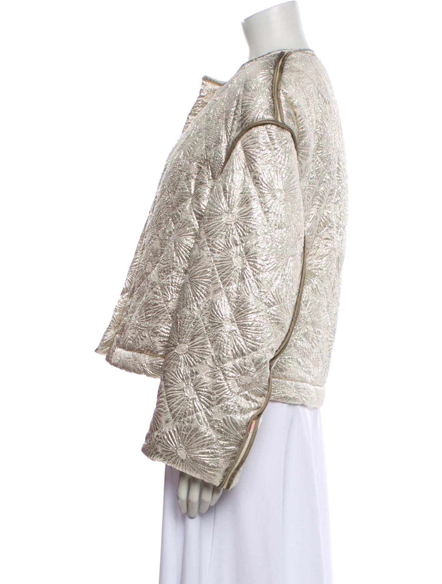 Dries Van Noten Silk Tweed Pattern Evening Jacket