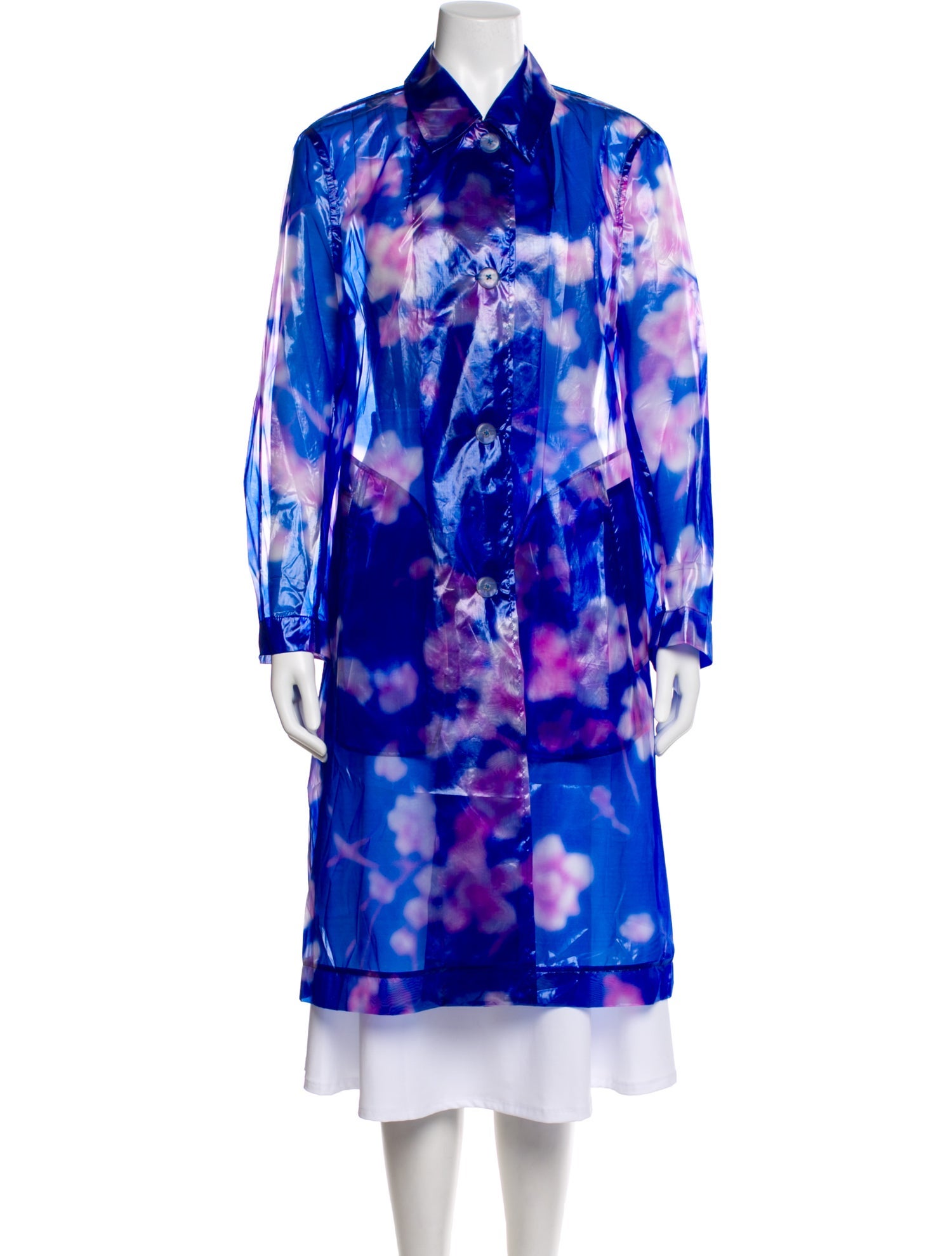 Dries Van Noten Floral Print Trench Coat