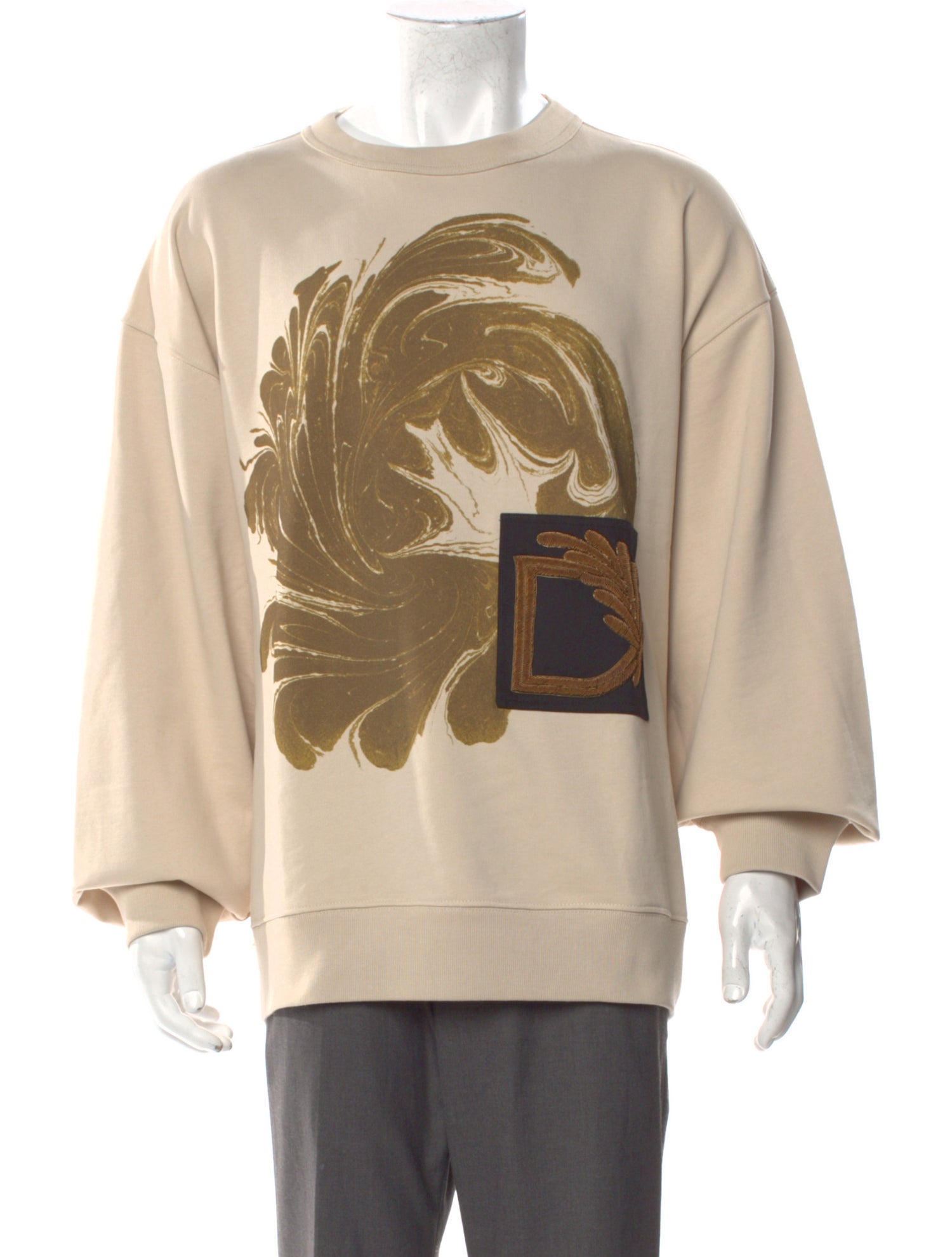 Graphic Print Crew Neck Sweatshirt