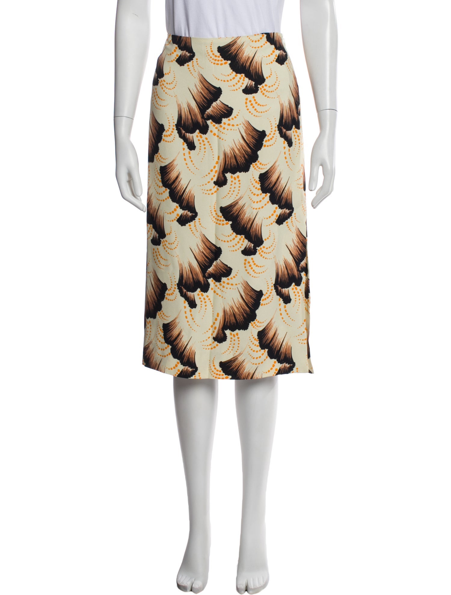 Dries Van Noten Printed Knee-Length Skirt