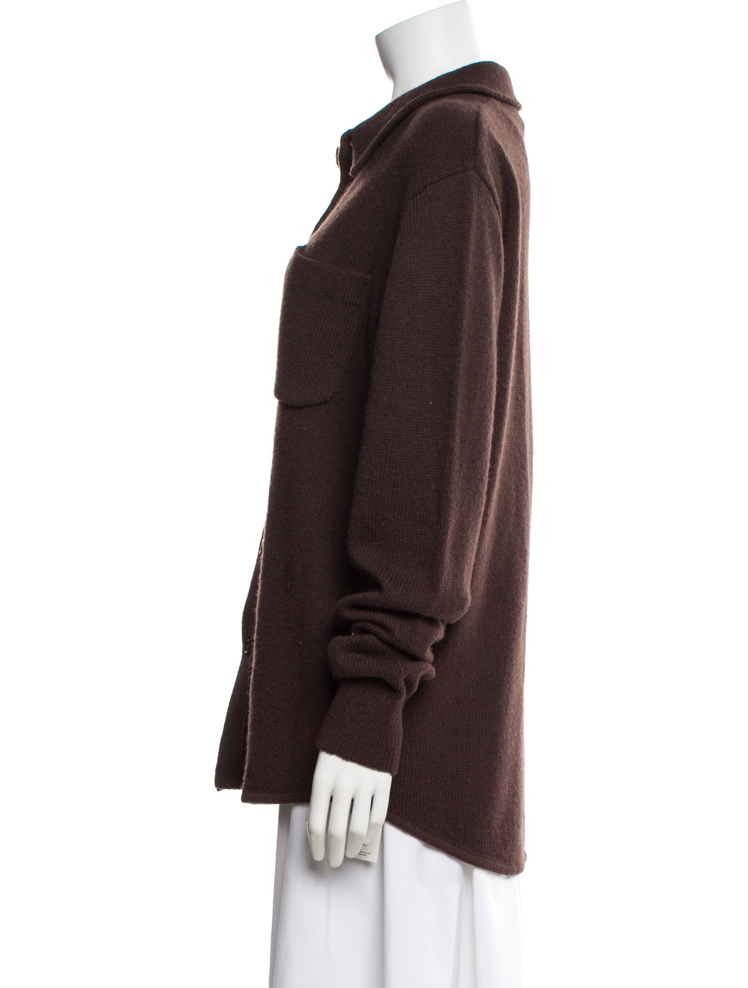 Dries Van Noten Virgin Wool Mock Neck Cardigan
