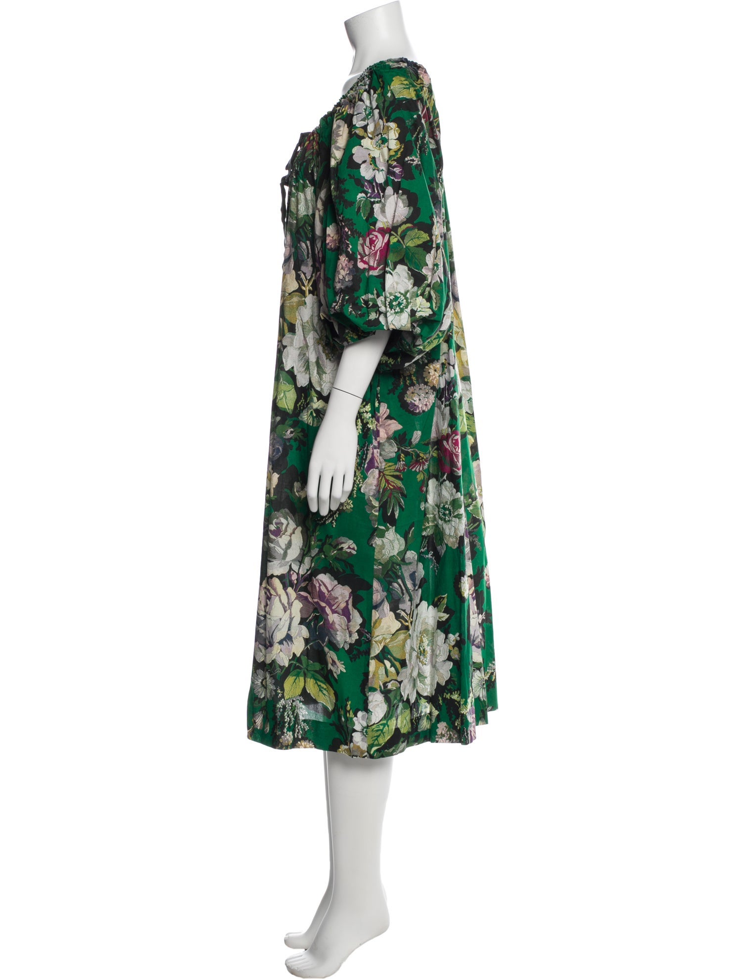Dries Van Noten Floral Print Midi Length Dress w/ Tags