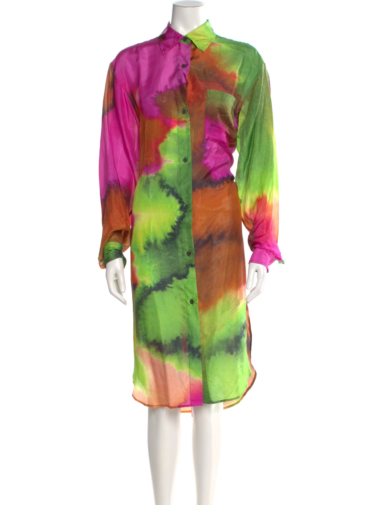 Dries Van Noten Silk Midi Length Dress