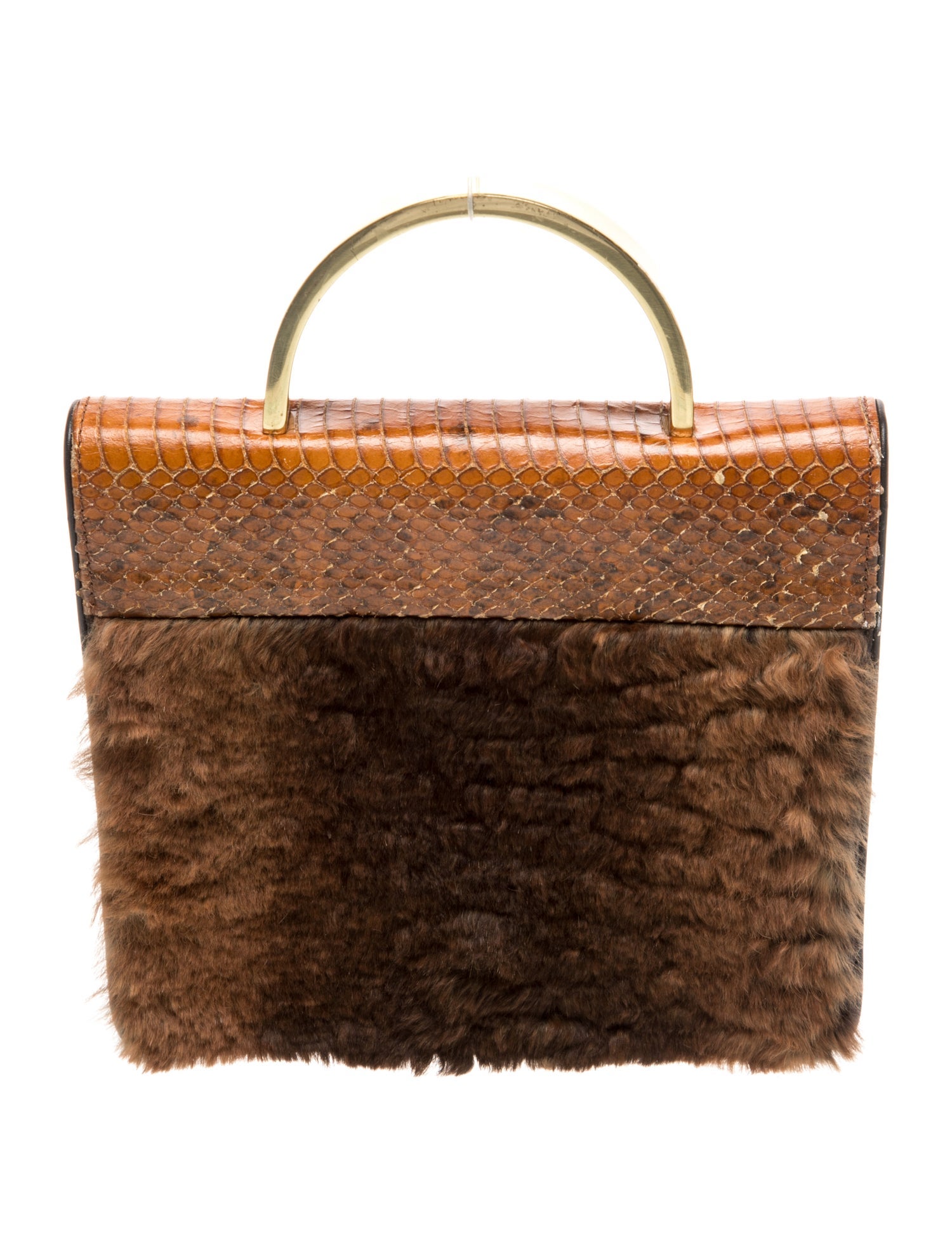 Dries Van Noten Leather Top Handle Bag