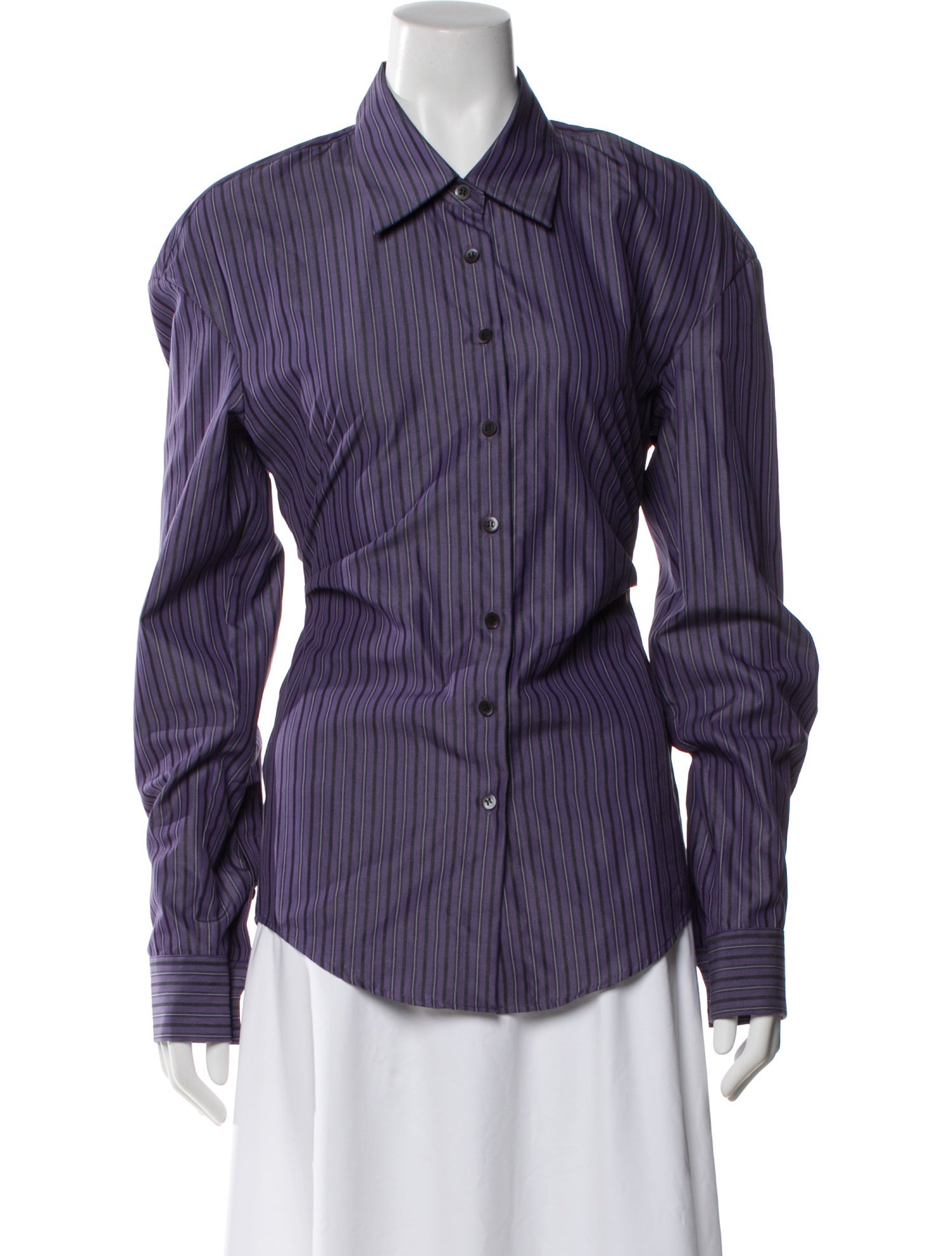 Dries Van Noten Striped Long Sleeve Blouse