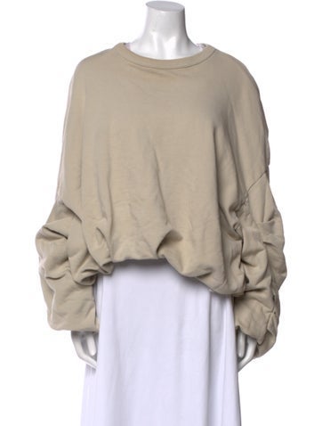 Pre-owned Dries Van Noten Scoop Neck Long Sleeve Sweatshirt In Neutral