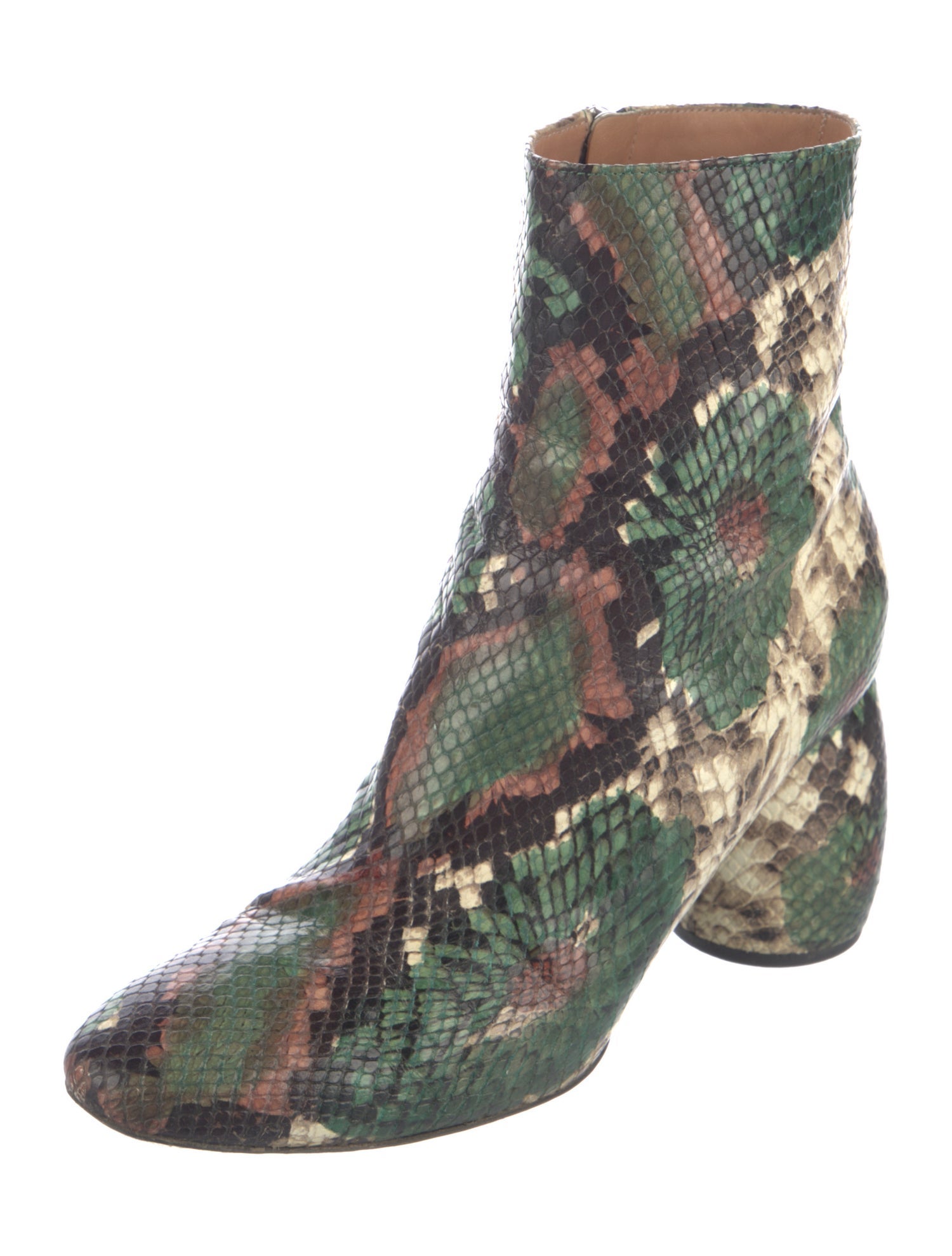 Dries Van Noten Snakeskin Printed Sock Boots