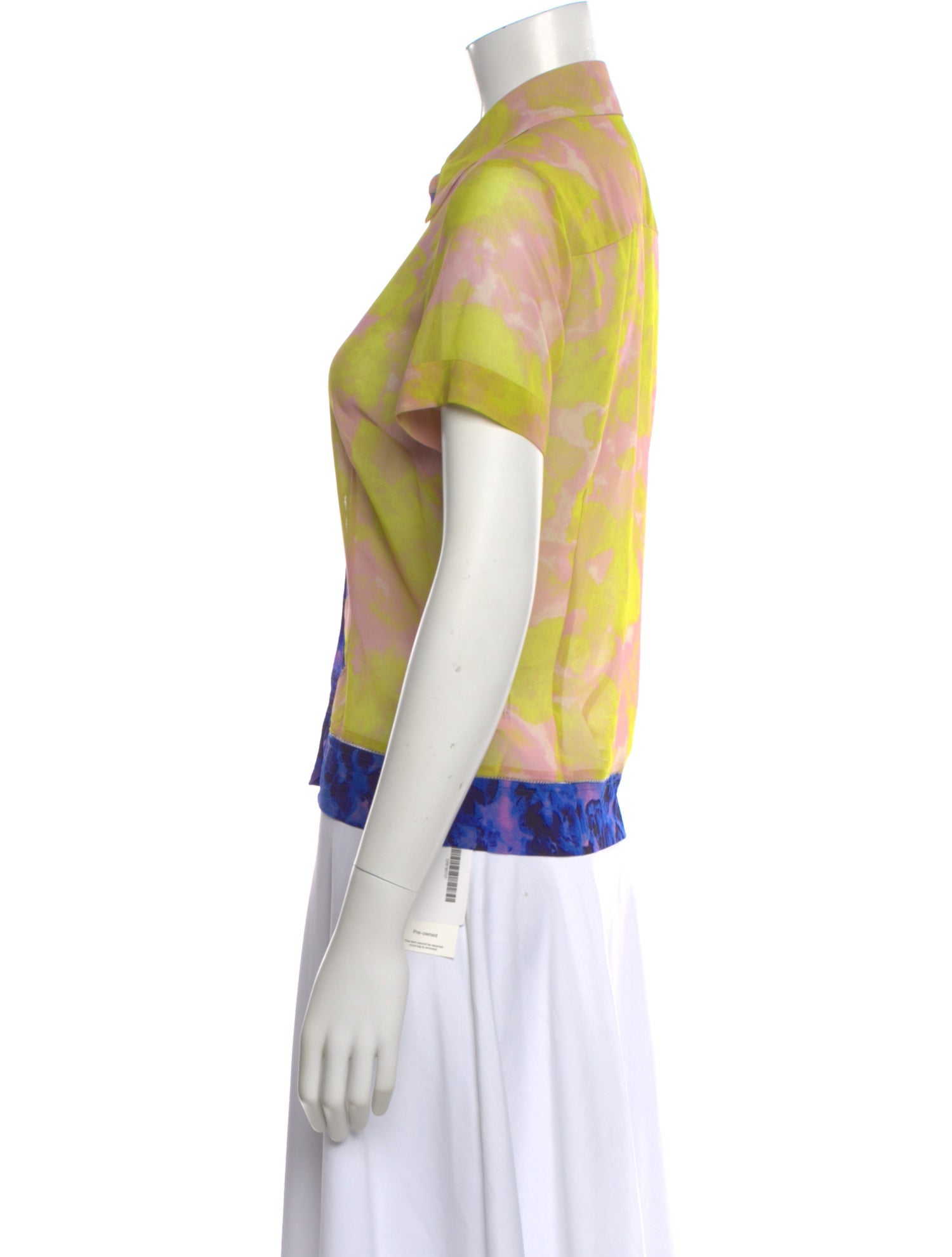 Dries Van Noten Printed Short Sleeve Blouse