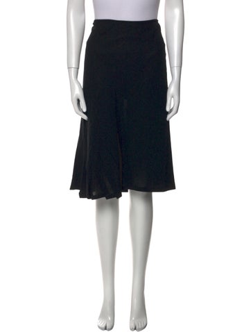 Pre-owned Dries Van Noten Pleated Accents Knee-length Skirt In Black