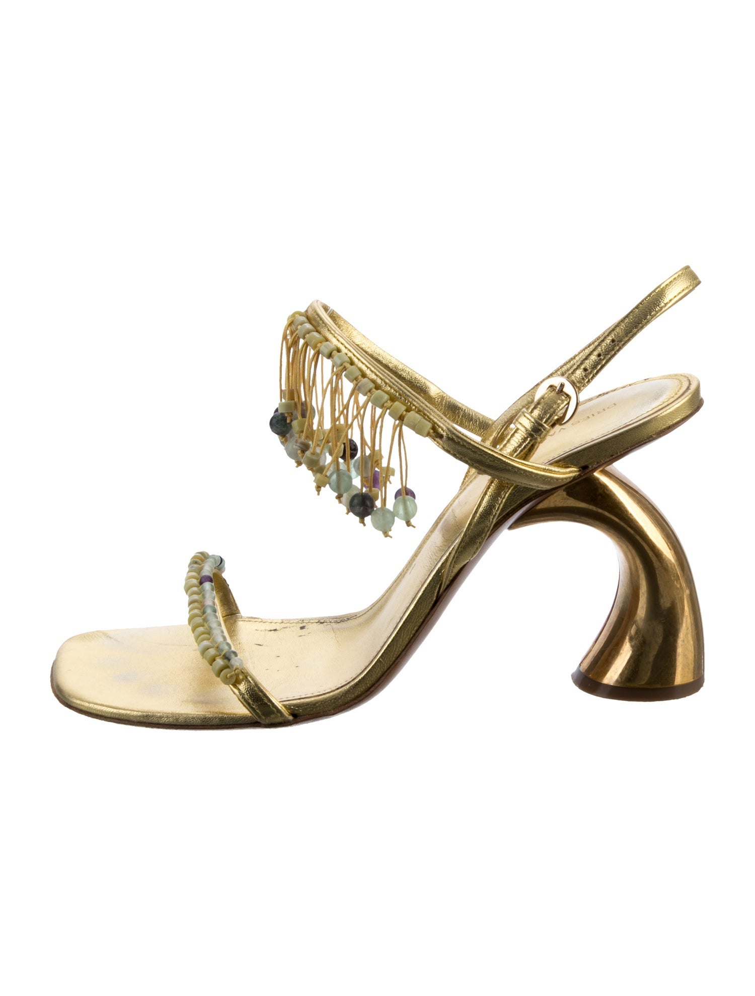 Dries Van Noten Leather Slingback Sandals