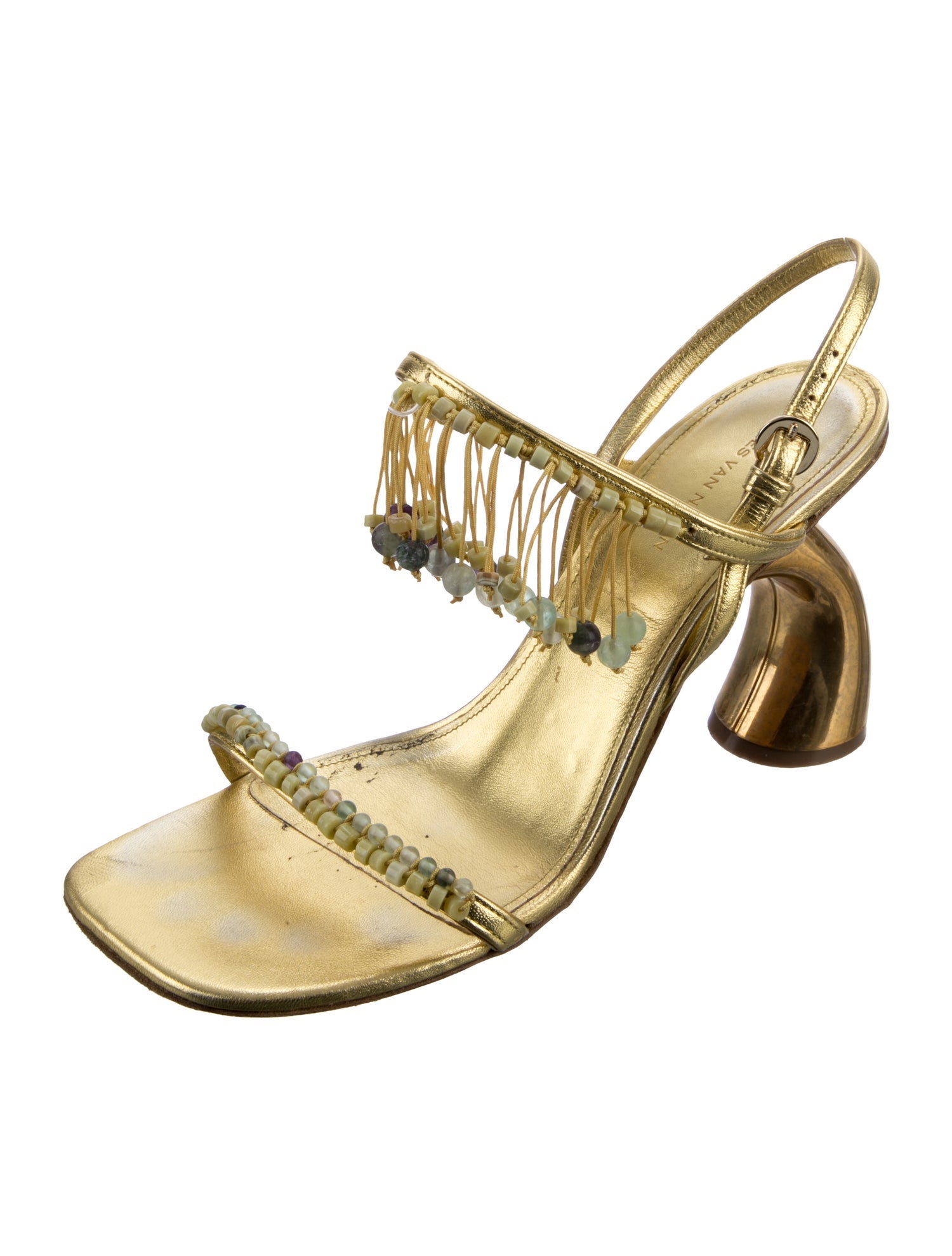Dries Van Noten Leather Slingback Sandals
