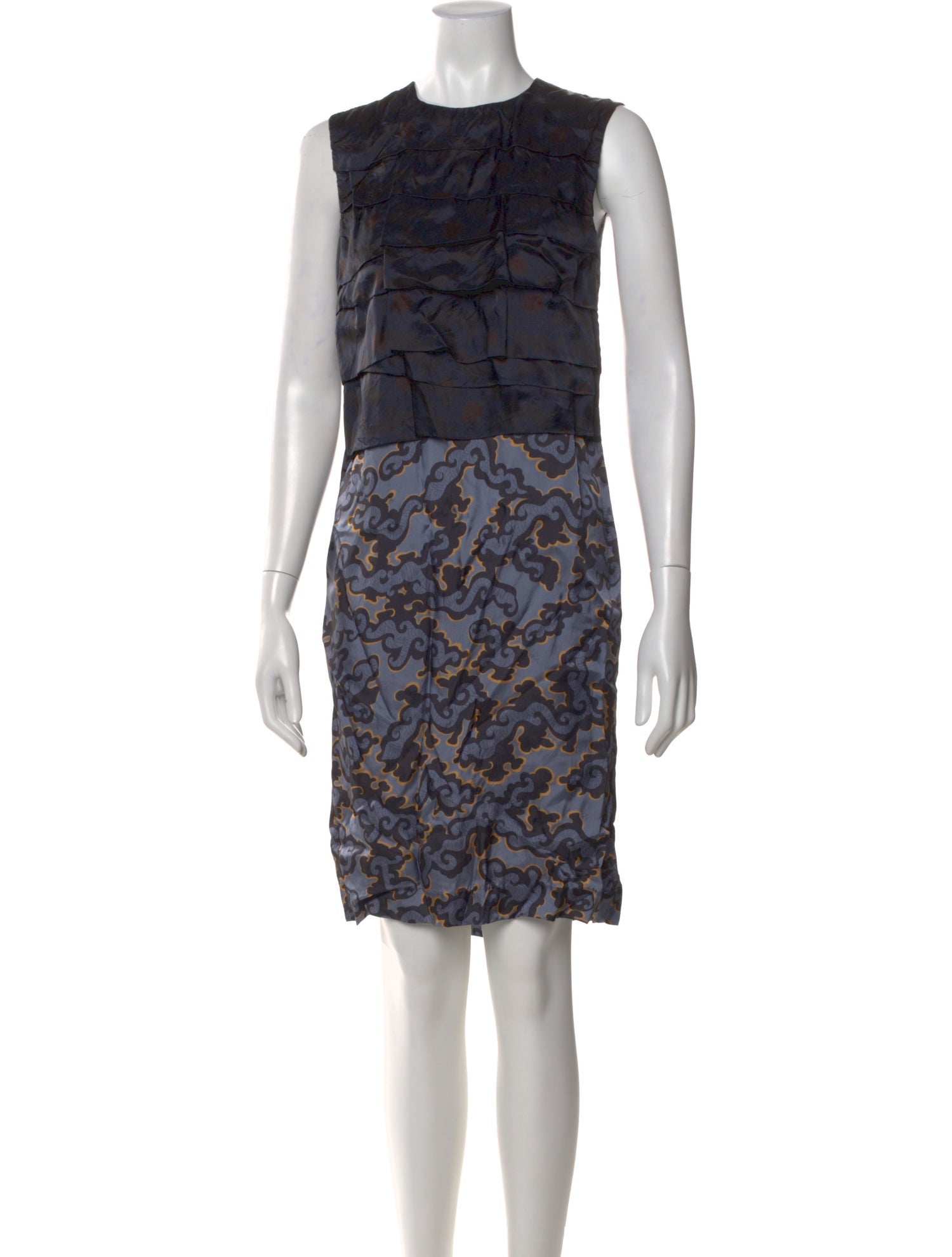 Dries Van Noten Printed Knee-Length Dress