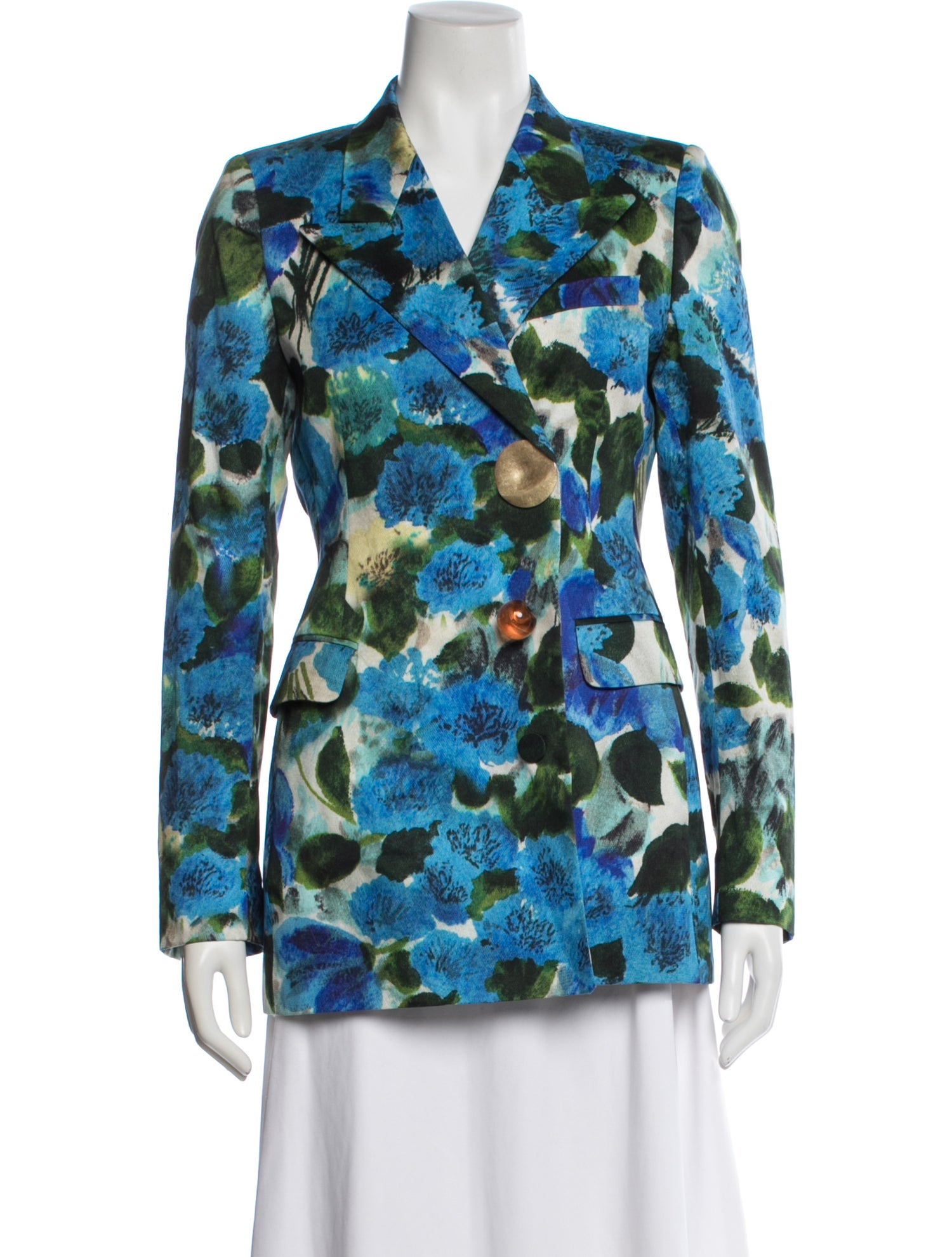 Dries Van Noten Floral Print Blazer