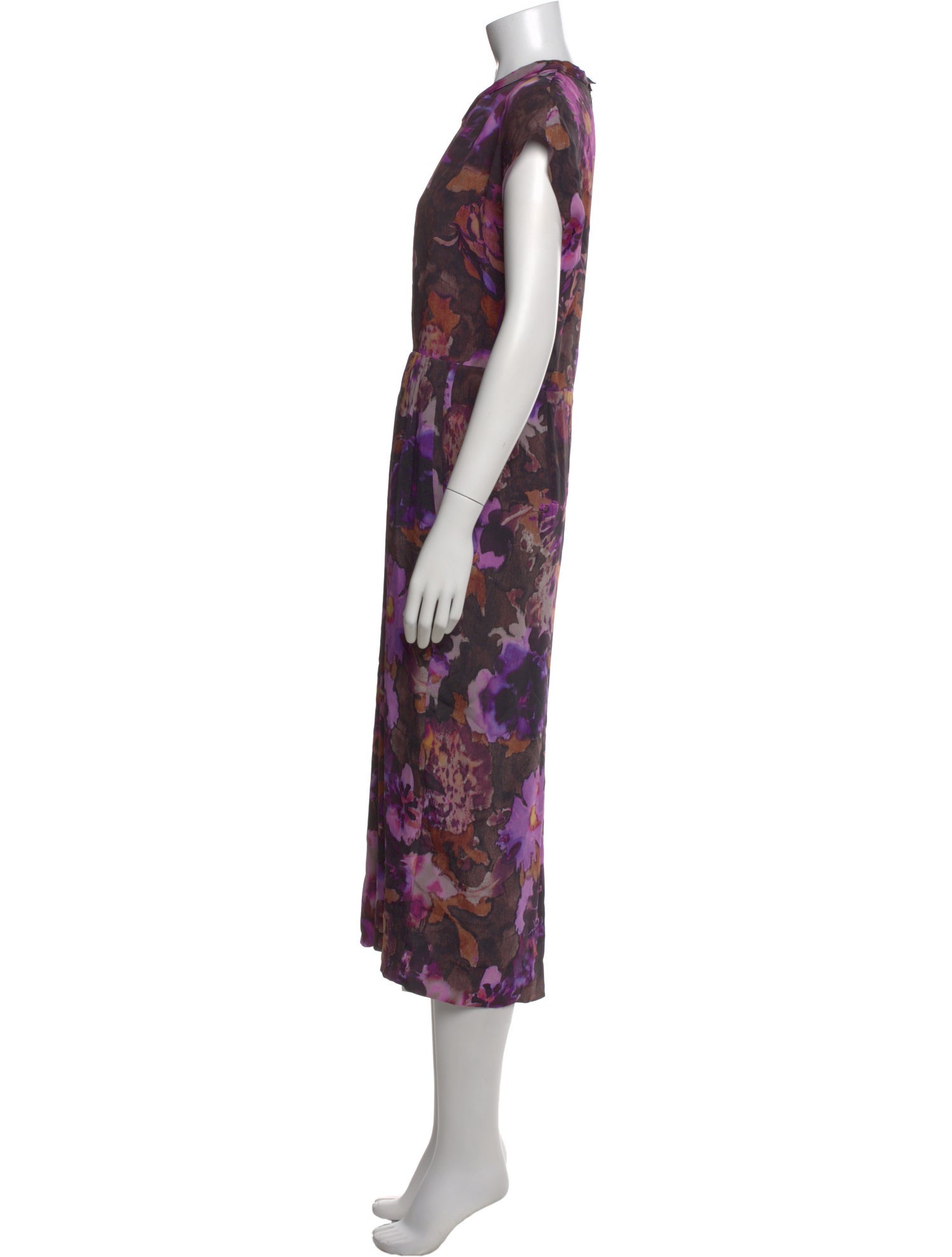 Dries Van Noten Floral Print Long Dress
