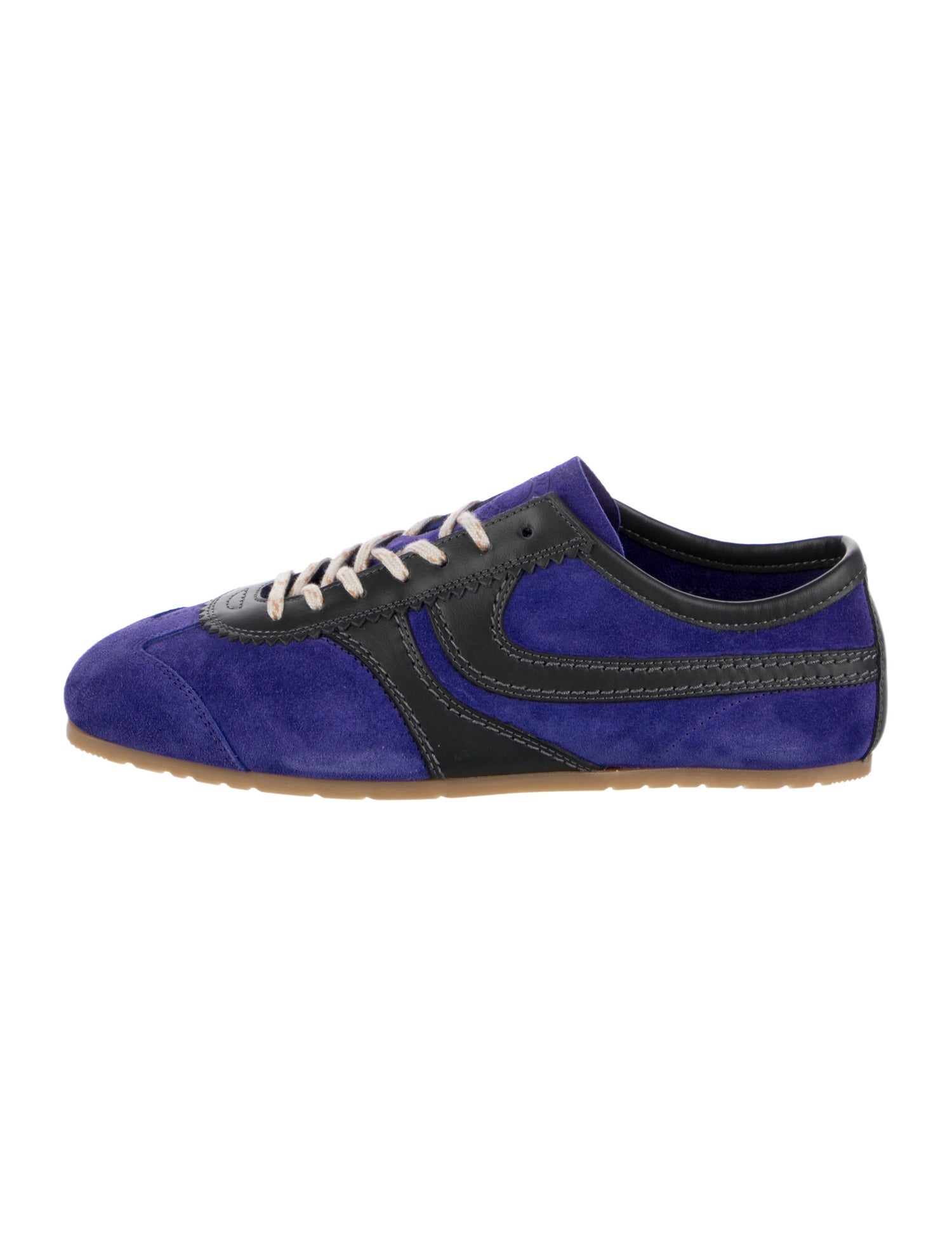 Dries Van Noten Suede Colorblock Pattern Sneakers