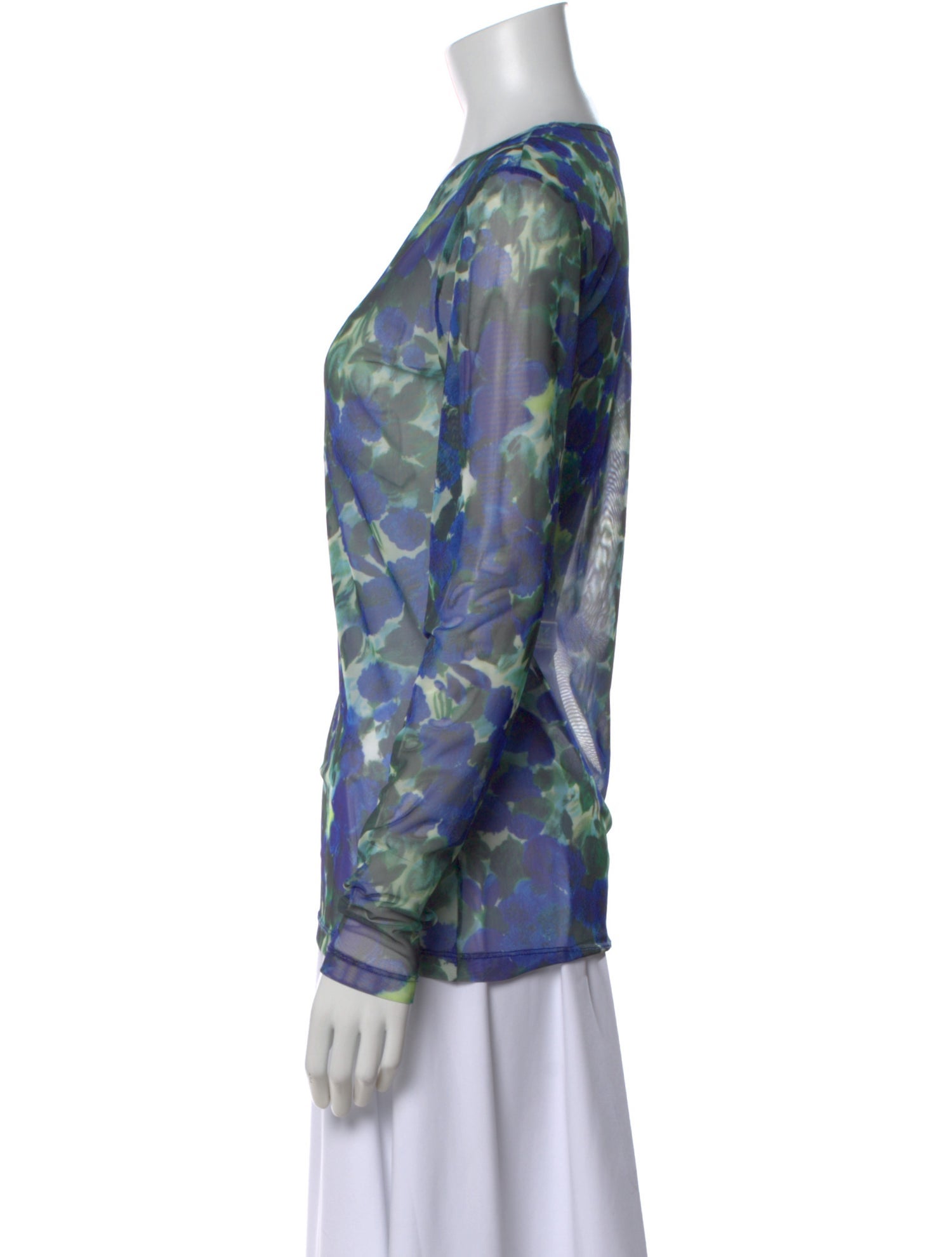 Dries Van Noten Floral Print Crew Neck Top