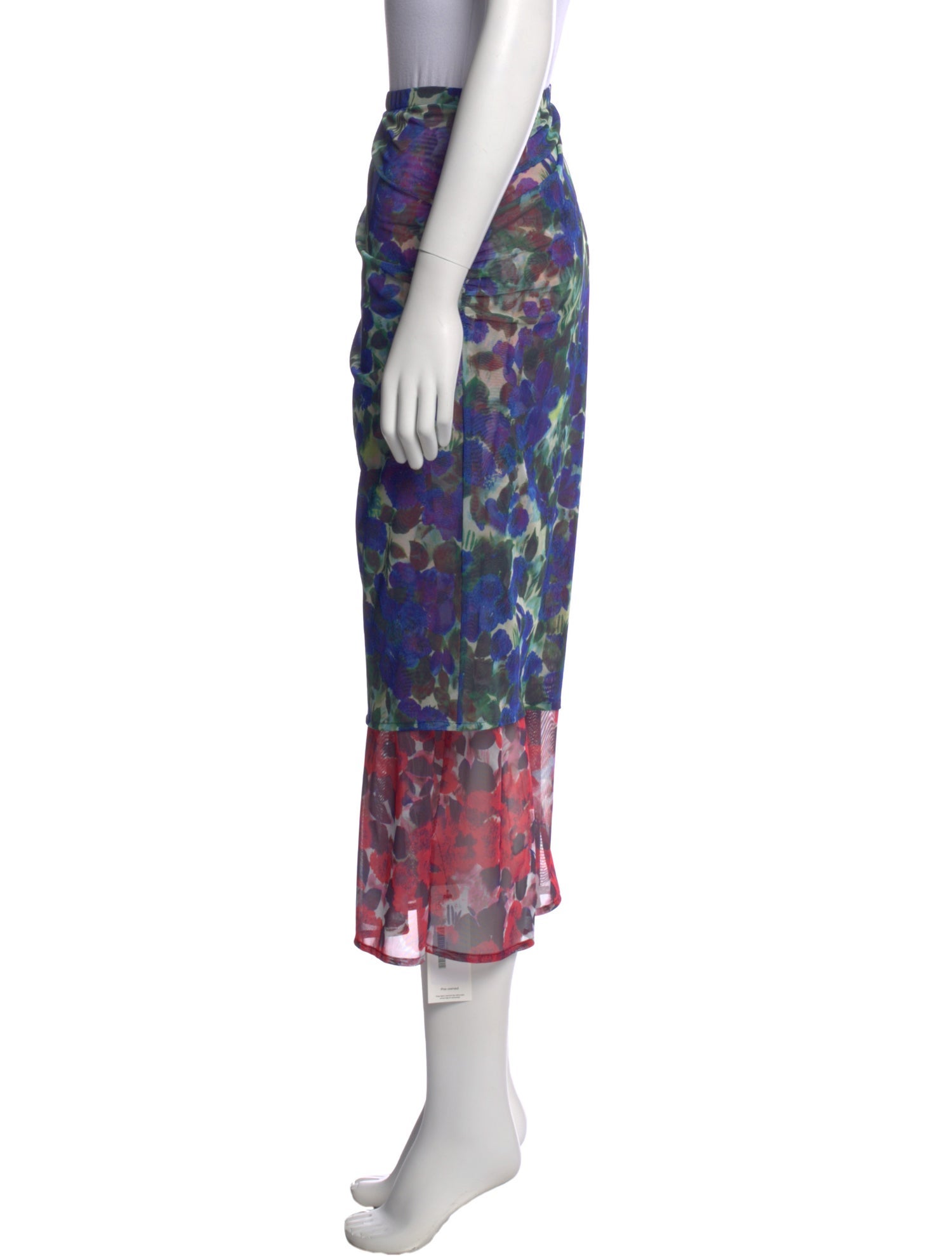 Dries Van Noten Floral Print Midi Length Skirt