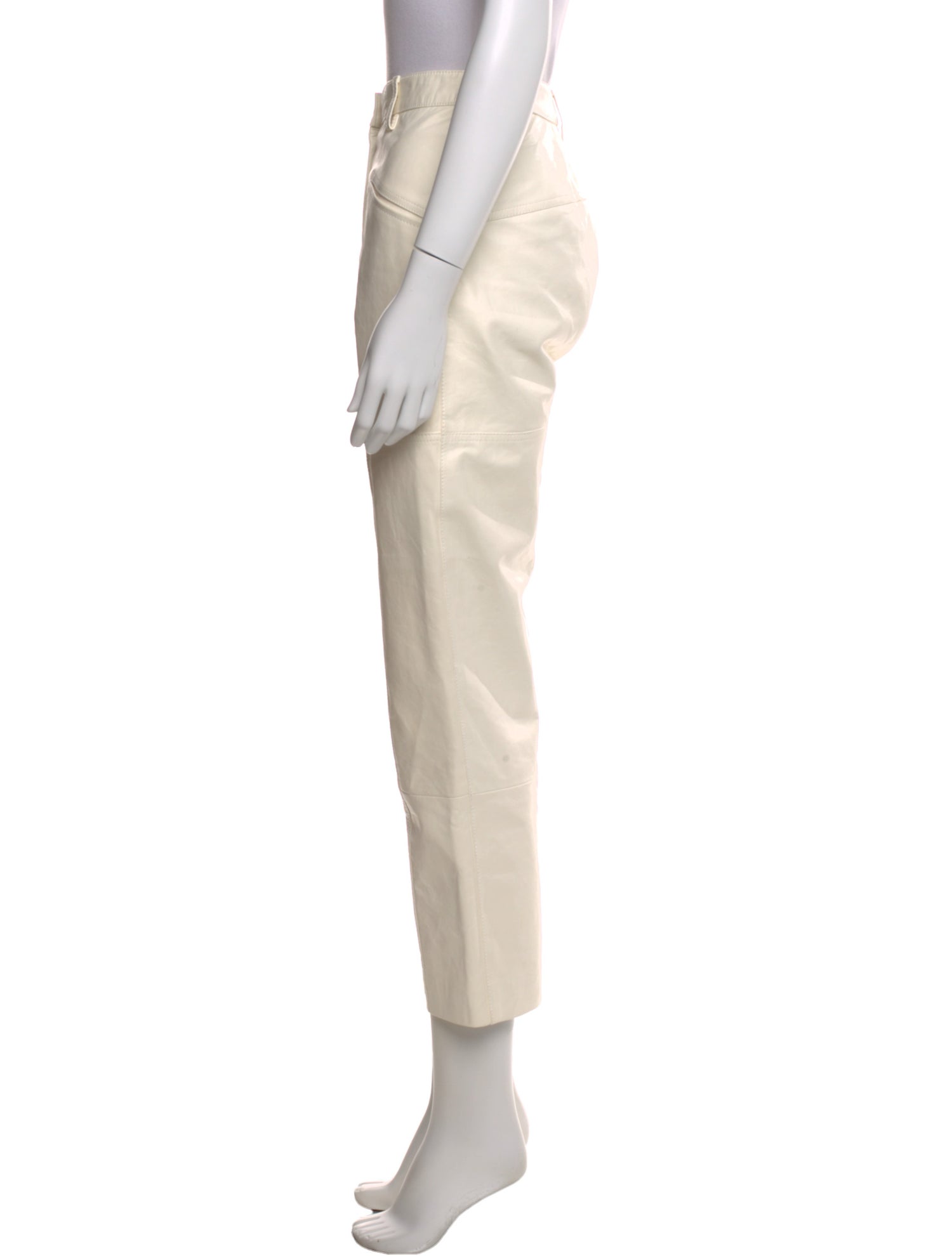 Dries Van Noten Leather Straight Leg Pants