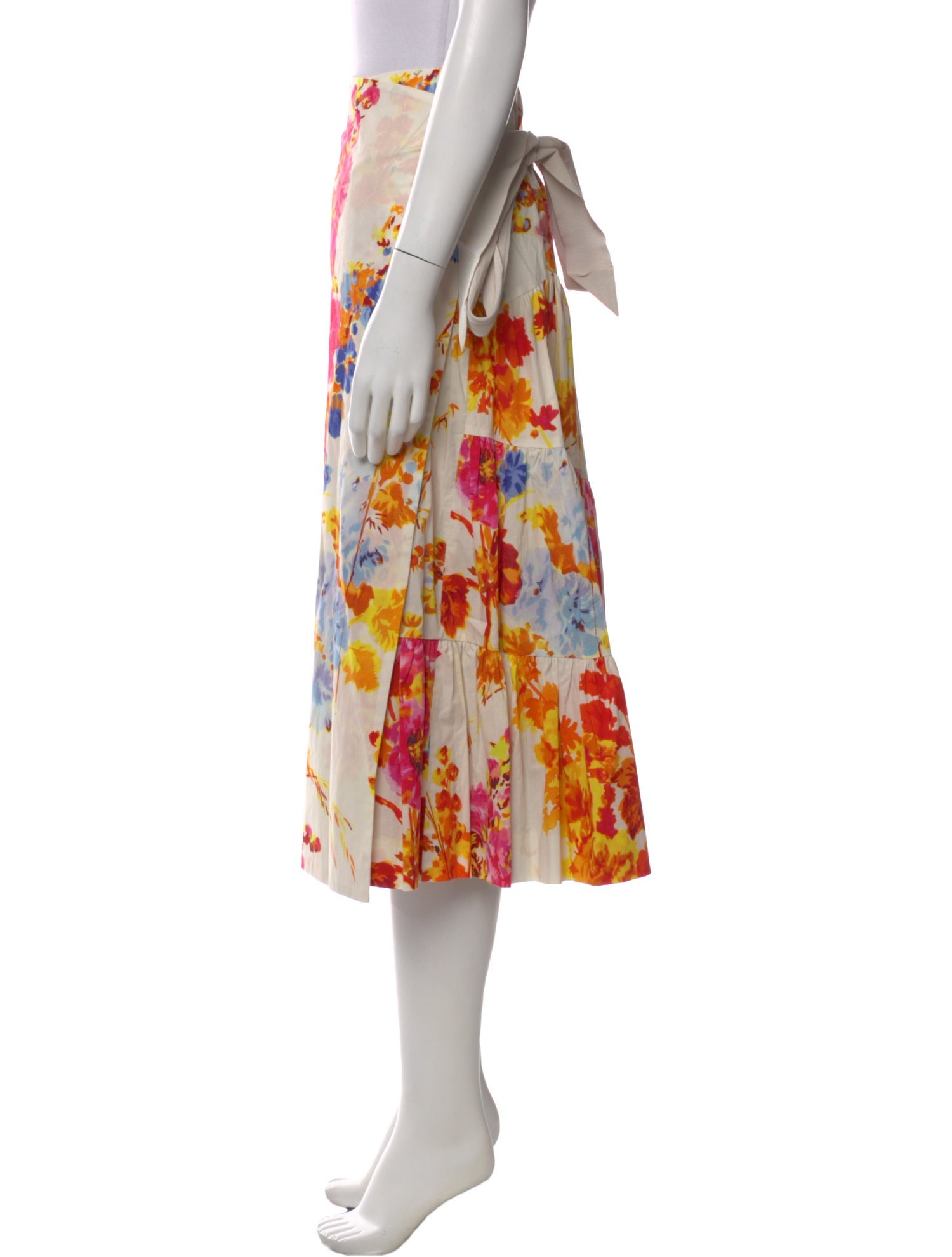 Dries Van Noten Floral Print Midi Length Skirt