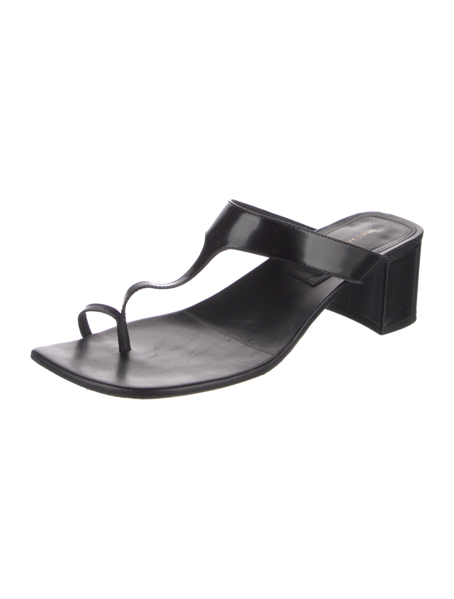 Dries Van Noten Leather T-Strap Sandals
