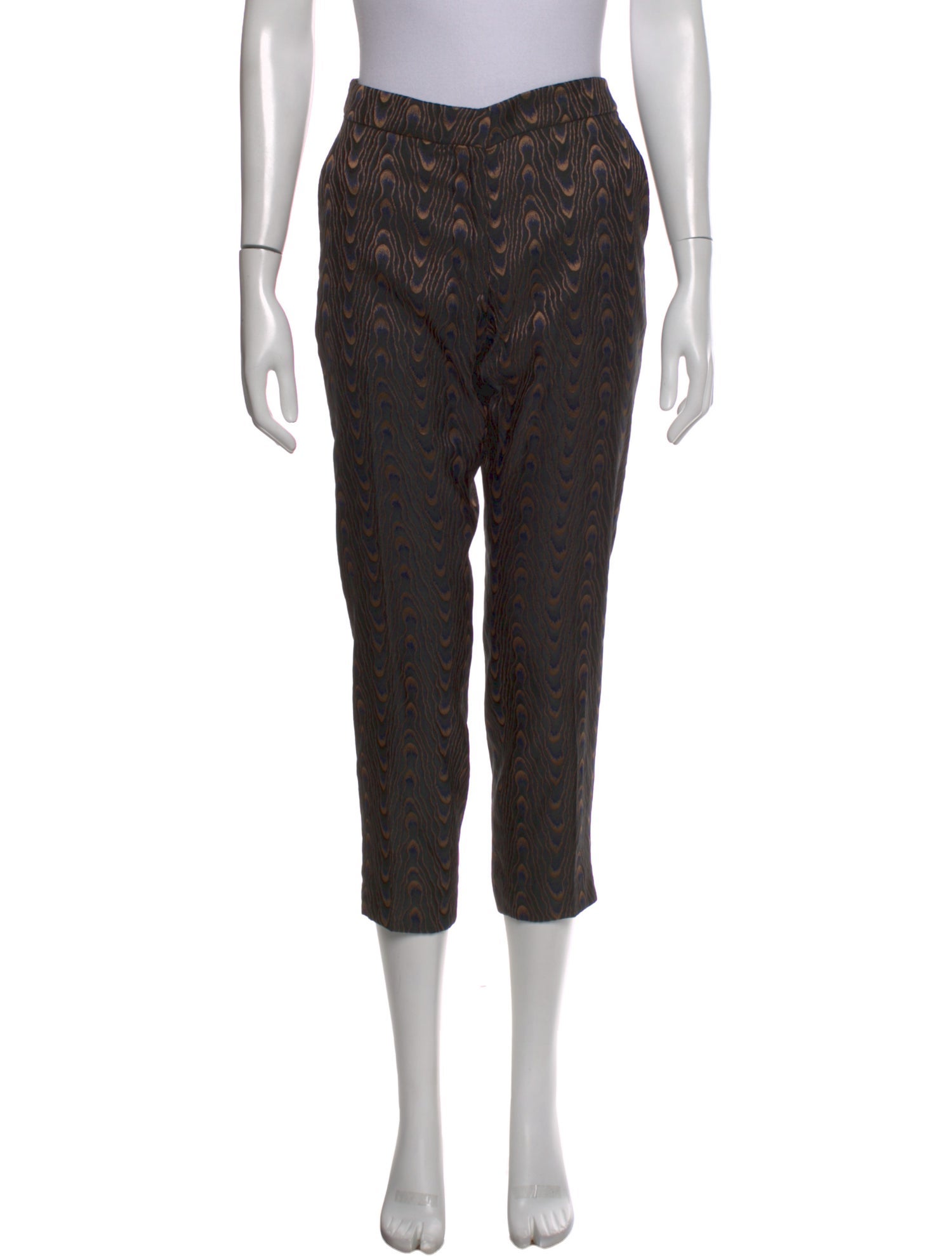Dries Van Noten Animal Print Straight Leg Pants