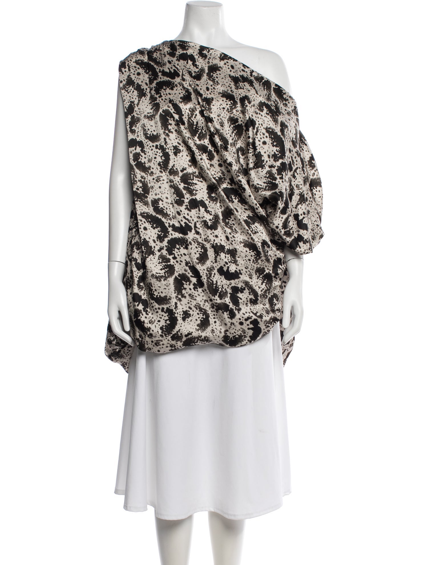 Dries Van Noten Silk Animal Print Blouse