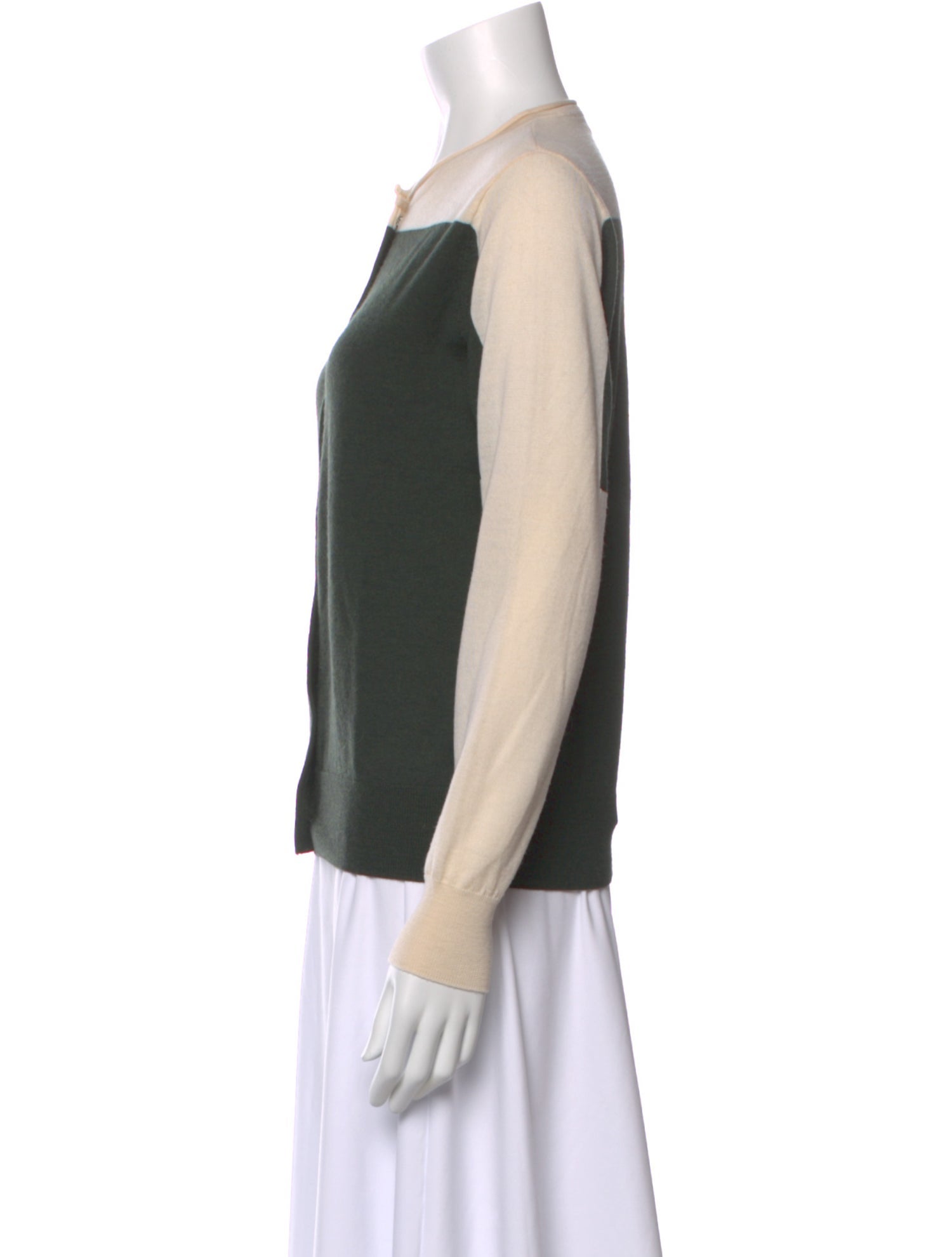 Dries Van Noten Wool Colorblock Pattern Sweater