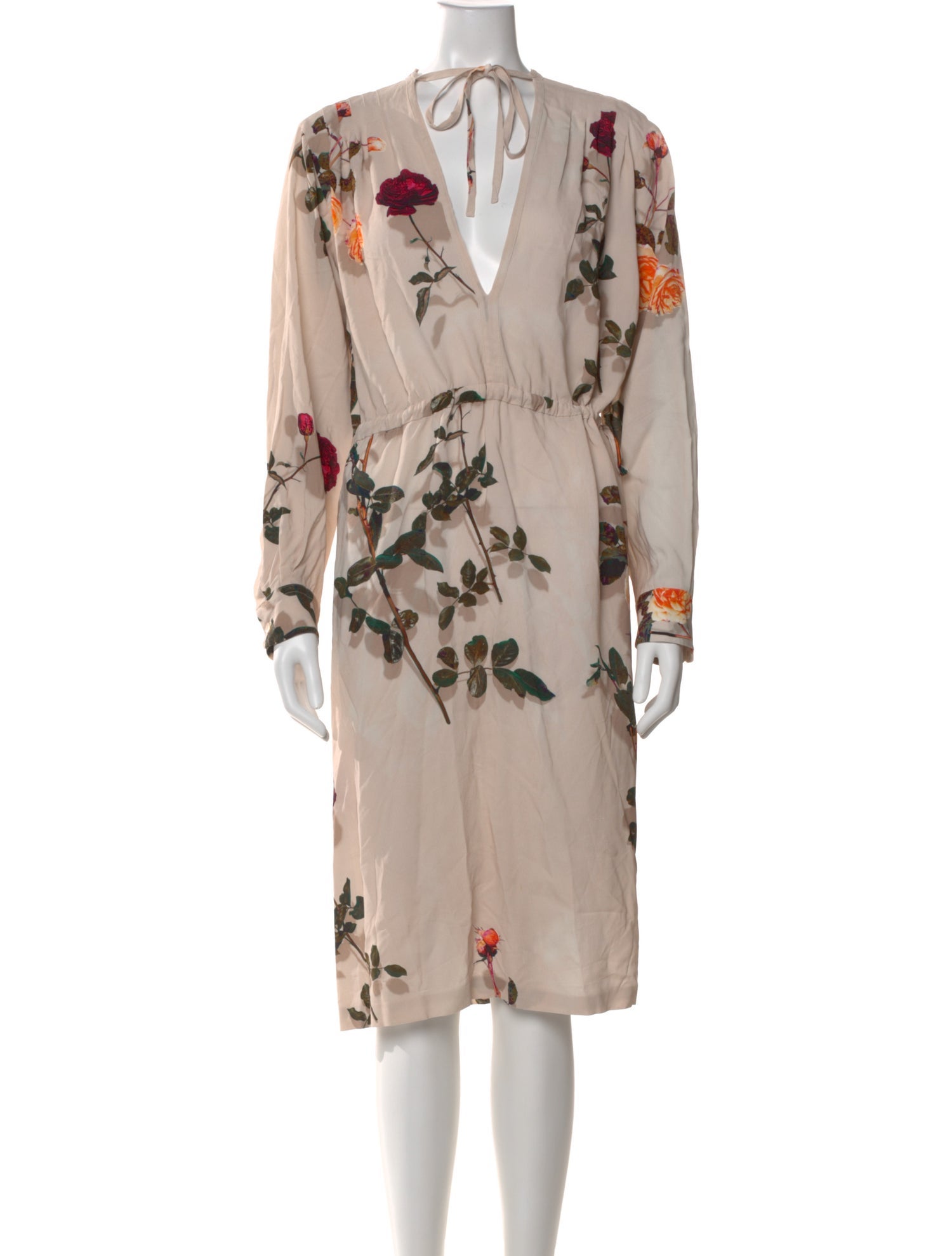 Dries Van Noten Floral Print Knee-Length Dress