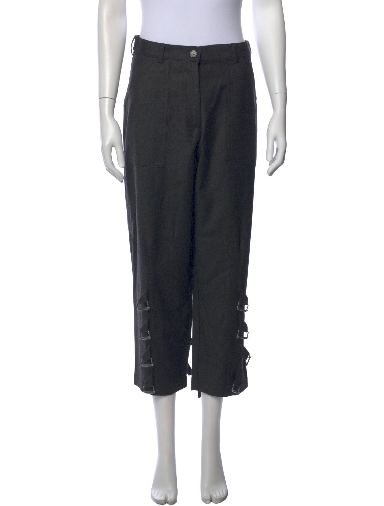 Dries Van Noten Wool Straight Leg Pants