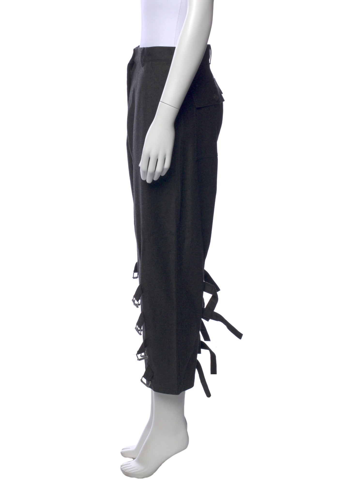Dries Van Noten Wool Straight Leg Pants