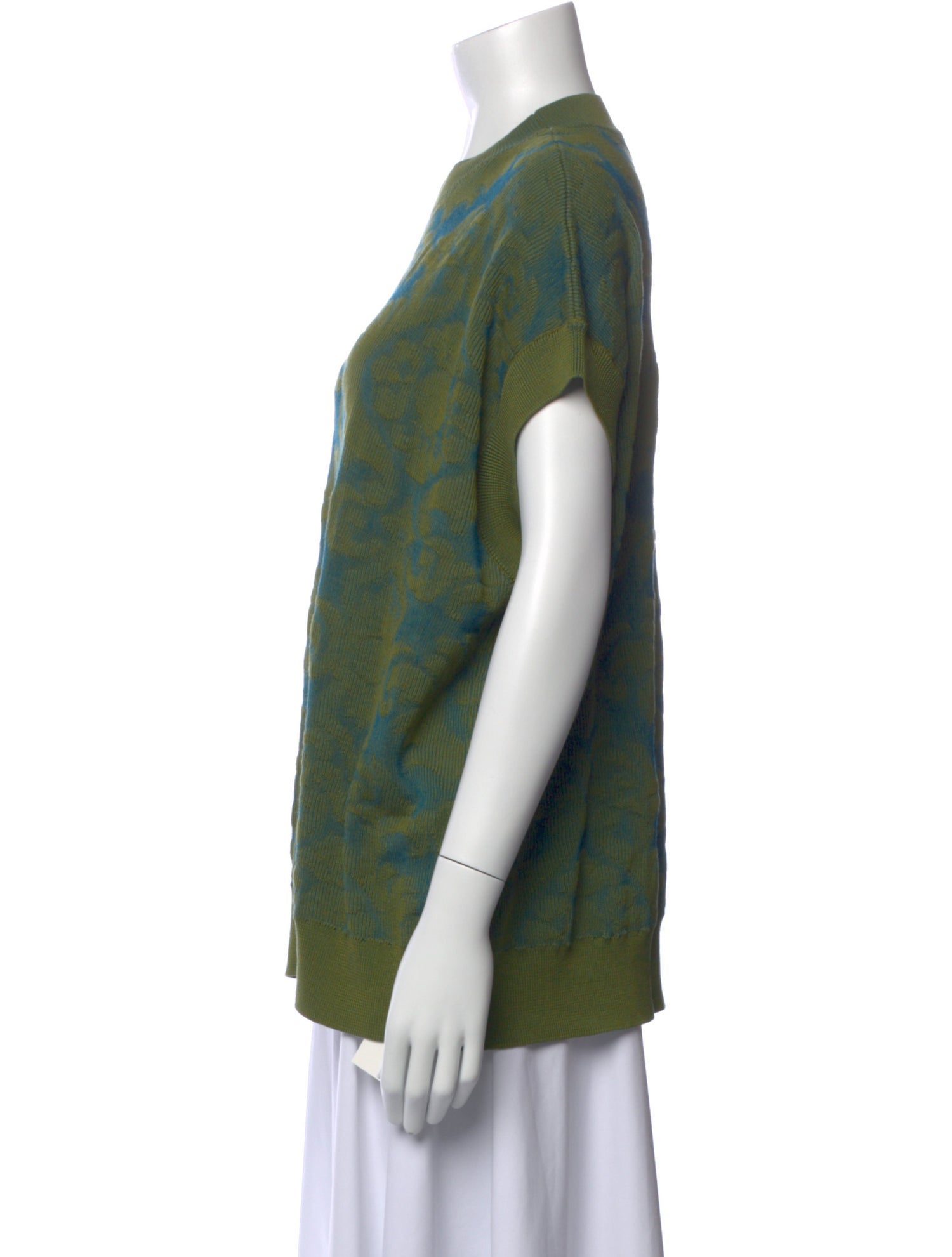 Dries Van Noten Patterned Mock Neck Top