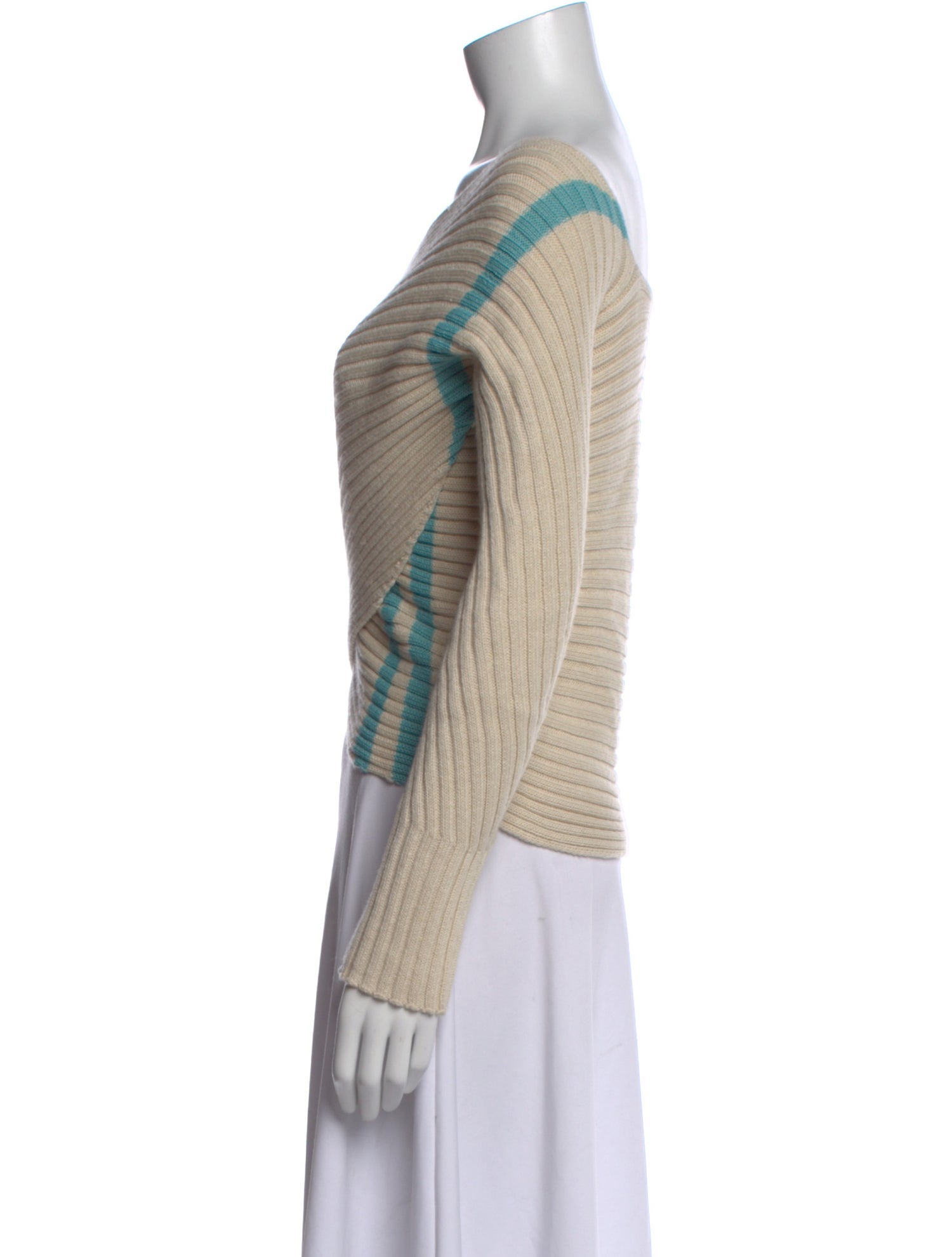 Dries Van Noten Colorblock Pattern V-Neck Sweater