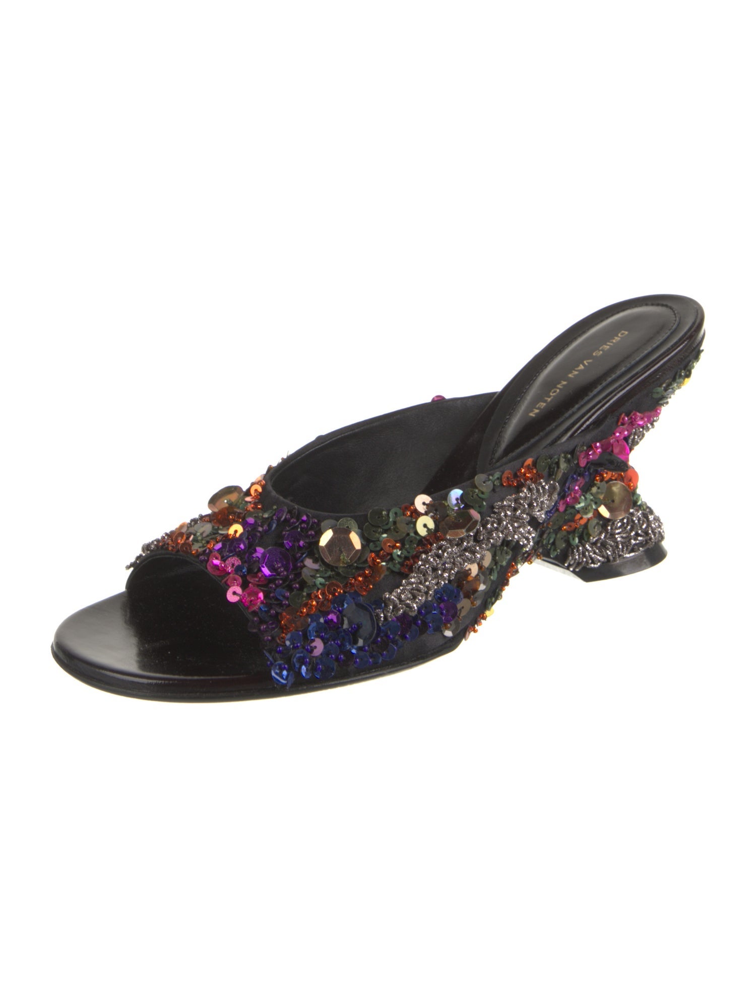 Dries Van Noten Sequins Slides