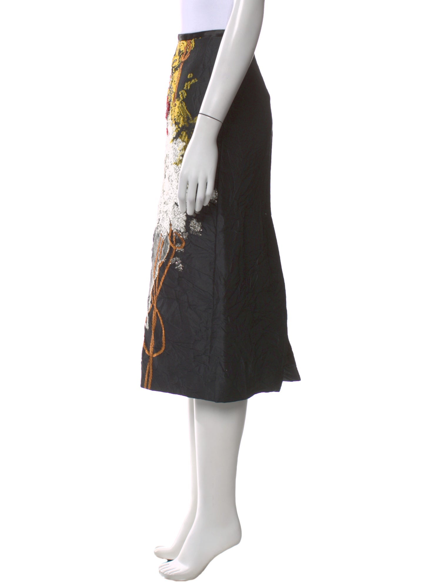 Dries Van Noten Printed Midi Length Skirt