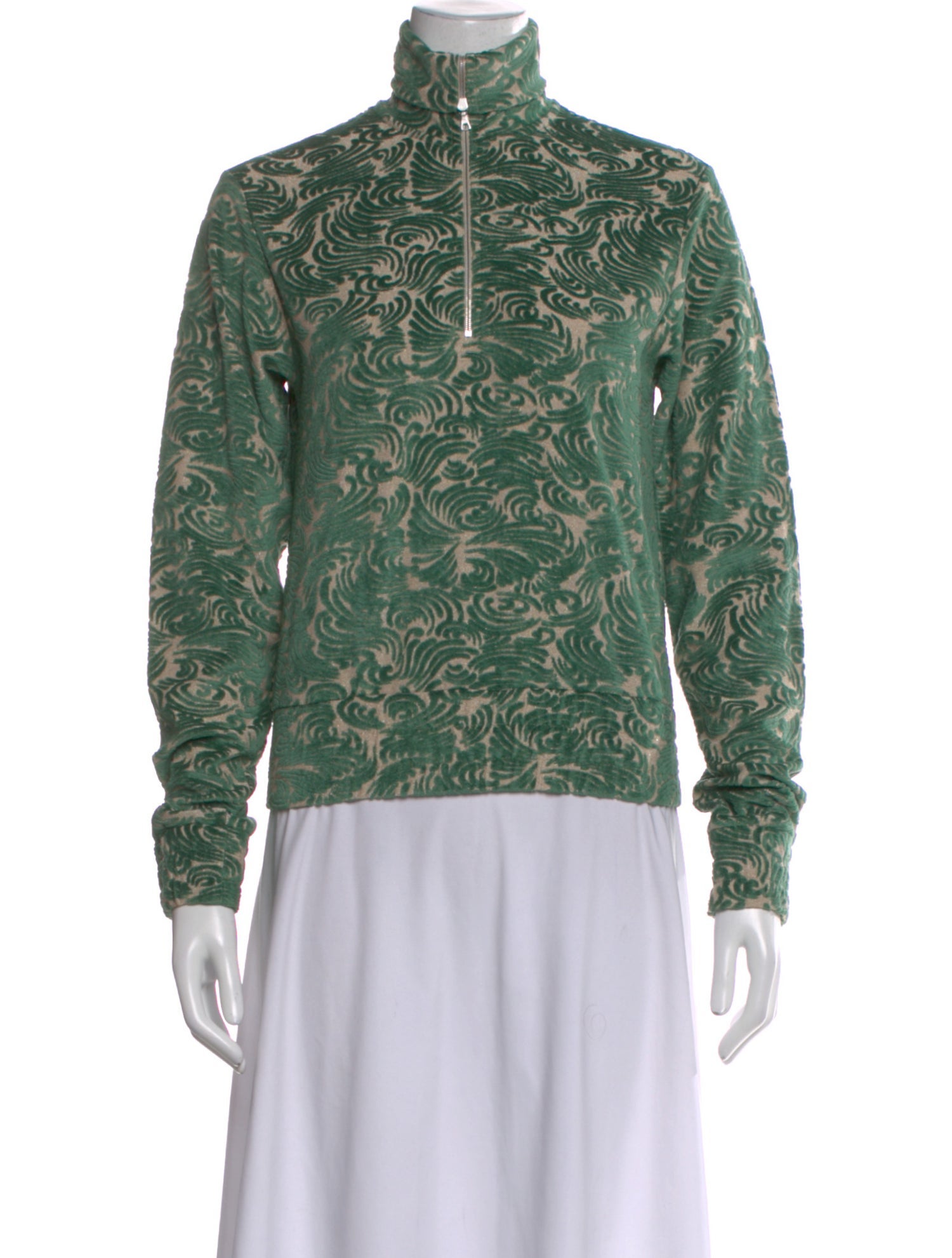 Dries Van Noten Silk Patterned Sweater