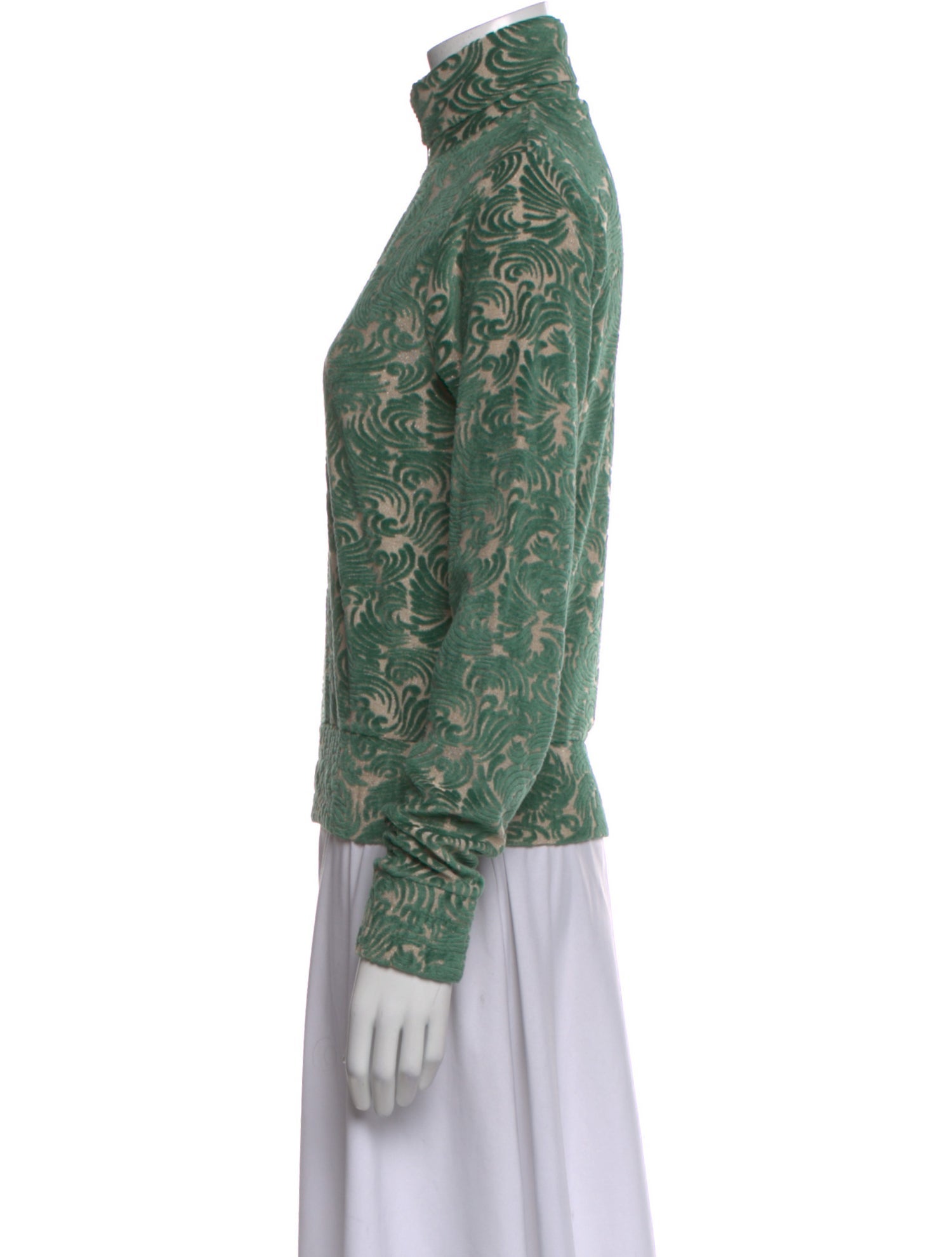 Dries Van Noten Silk Patterned Sweater