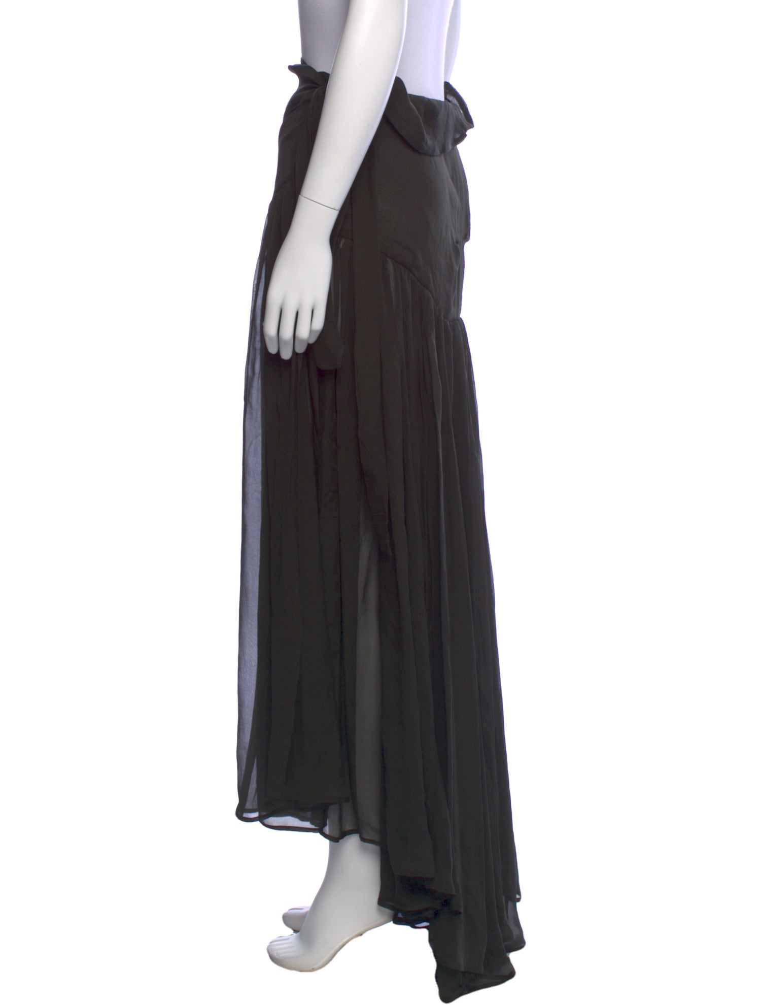 Dries Van Noten Silk Long Skirt