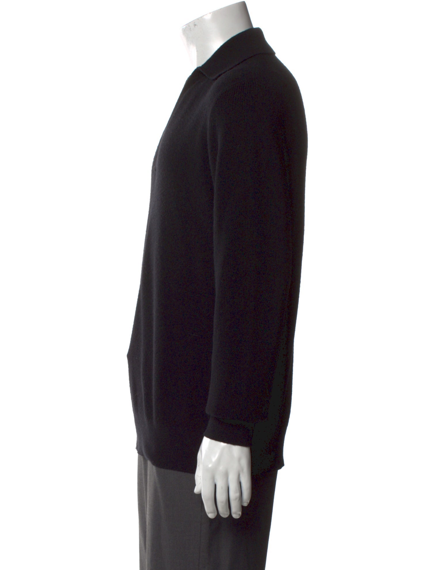 Dries Van Noten Merino Wool V-Neck Polo Sweater
