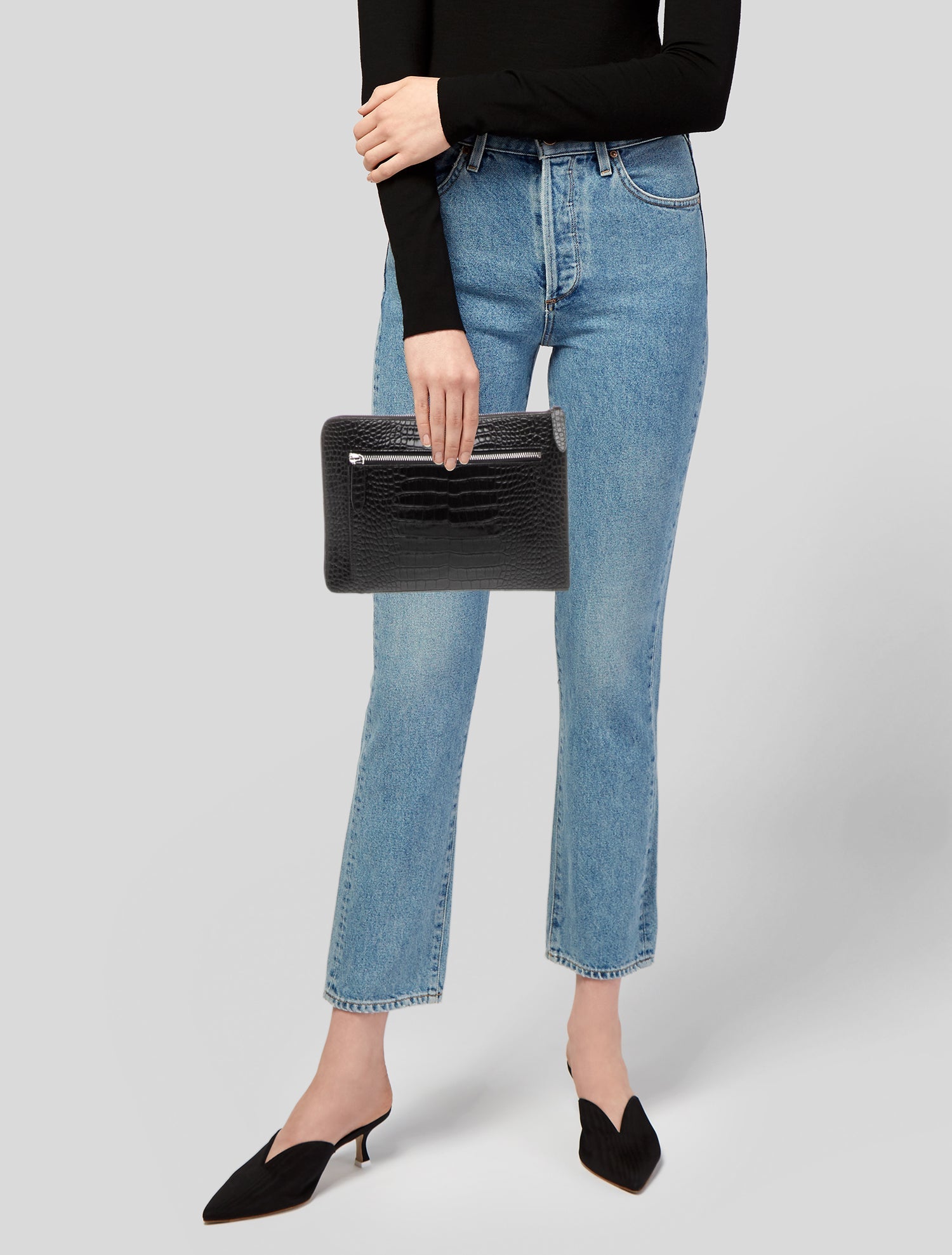 Dries Van Noten Embossed Leather Portfolio