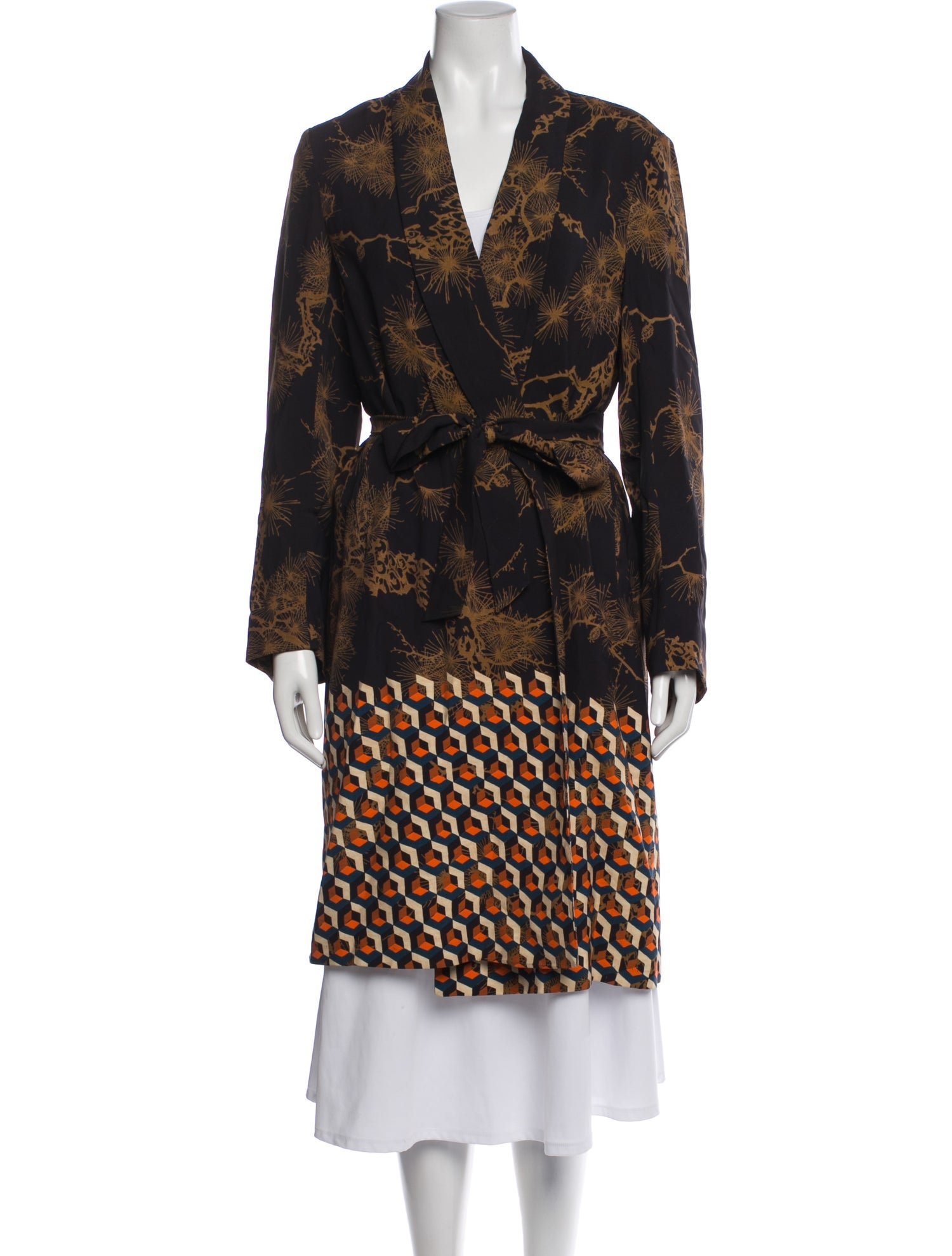 Dries Van Noten Patterned Coat
