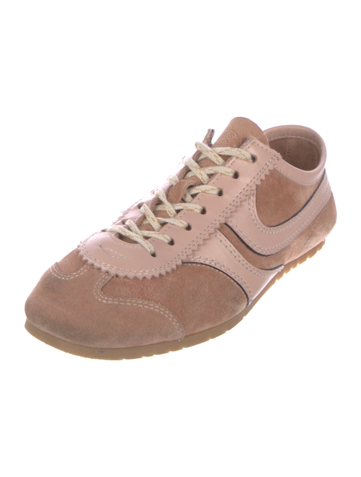 Dries Van Noten Suede Leather Trim Embellishment Sneakers